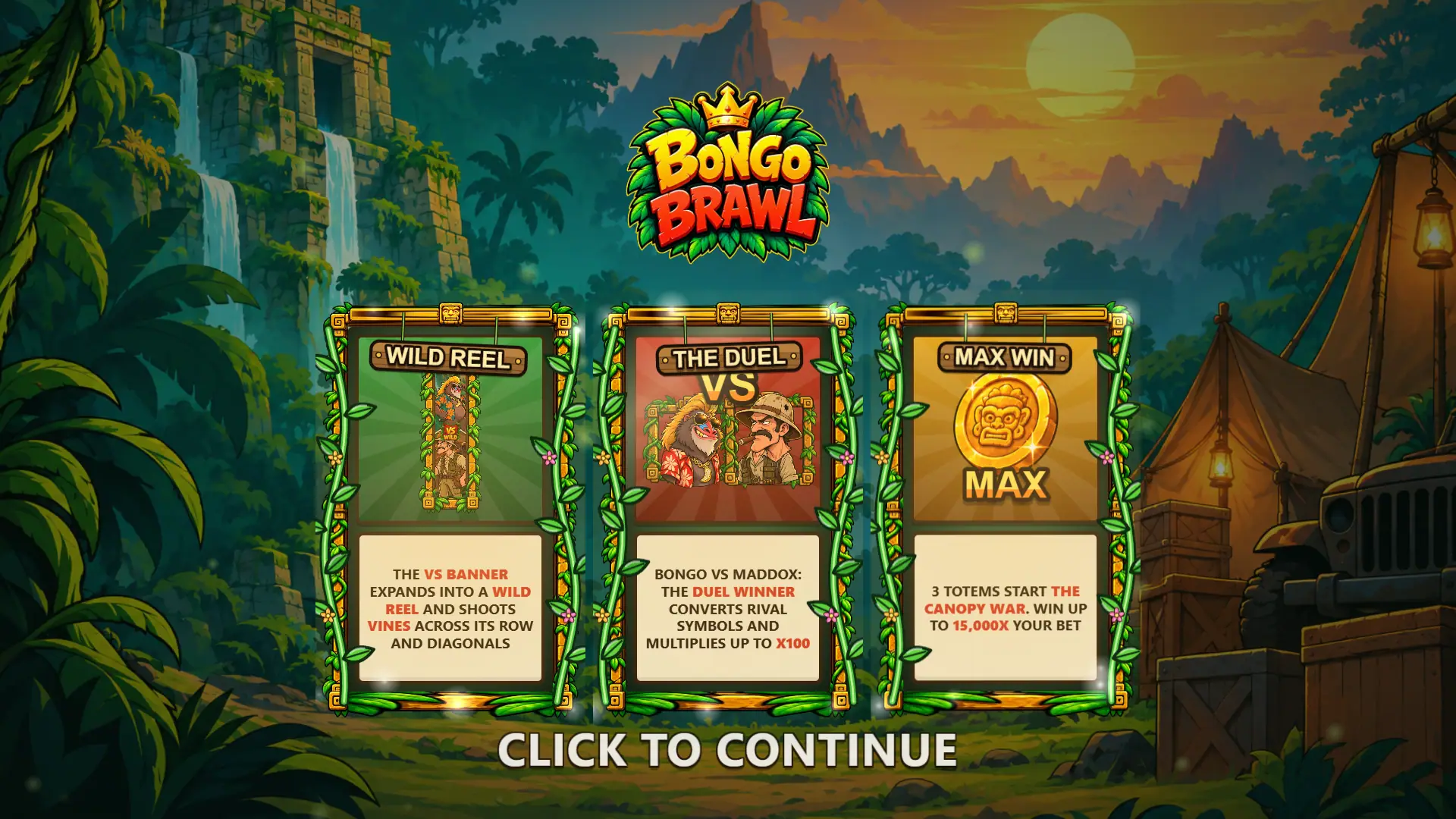 Bongo Brawl slot intro screen