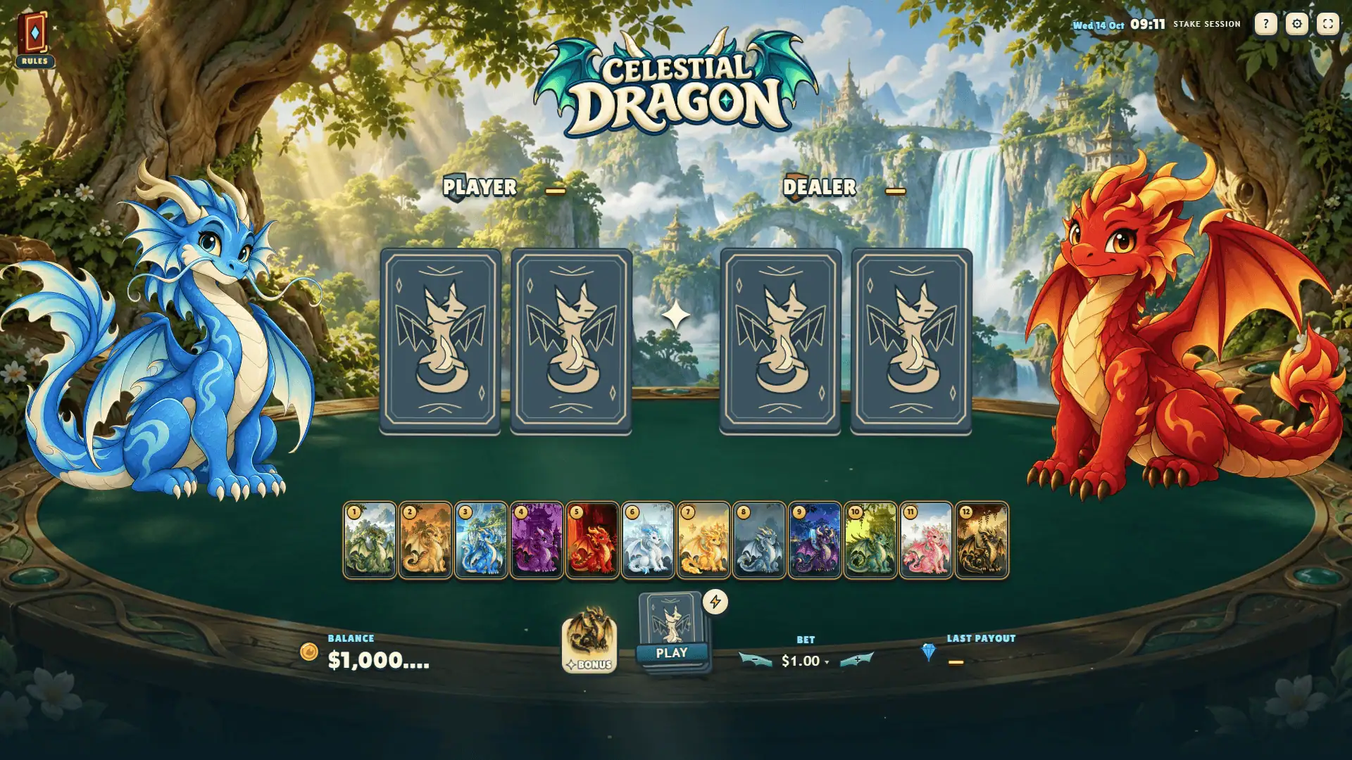 Celestial Dragon slot gameplay reels