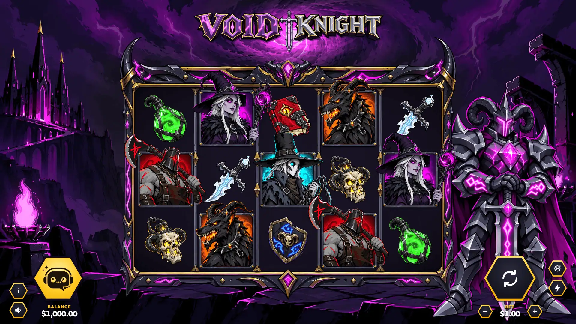 Void Knight slot gameplay reels