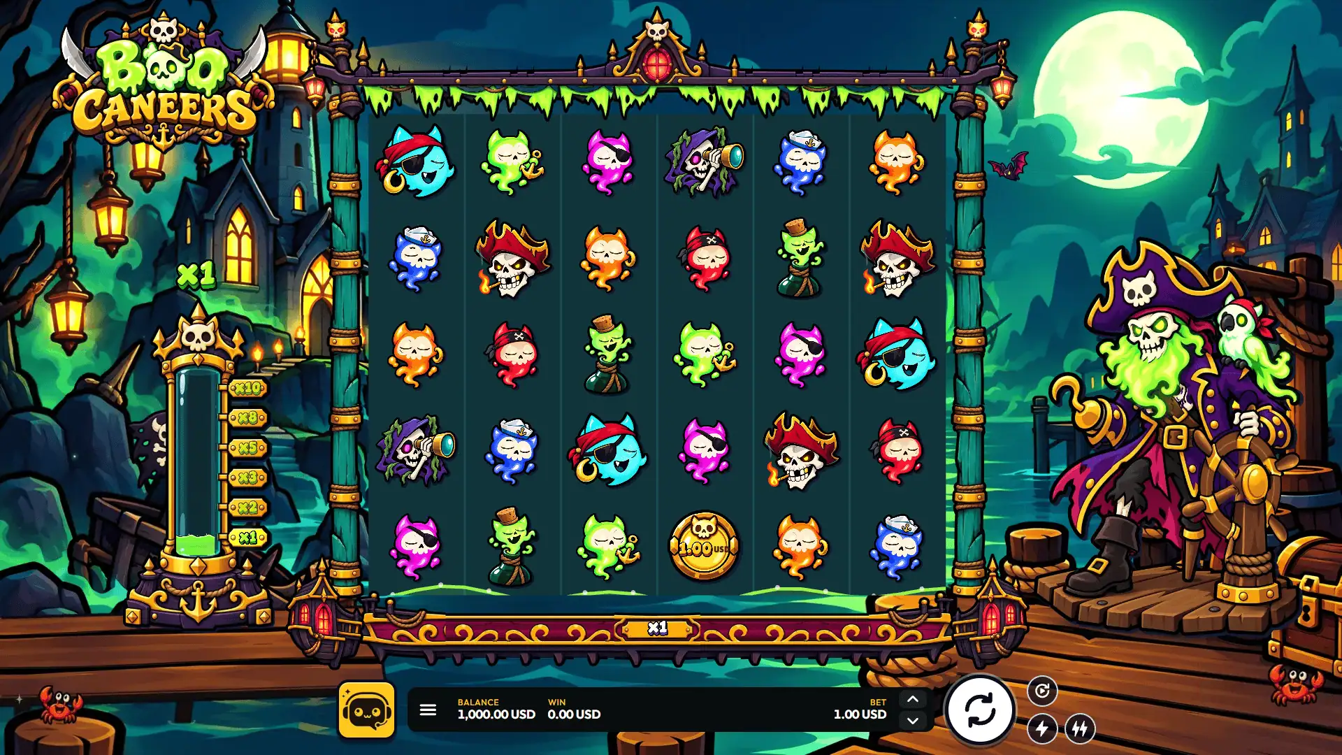 Boo Caneers slot gameplay reels