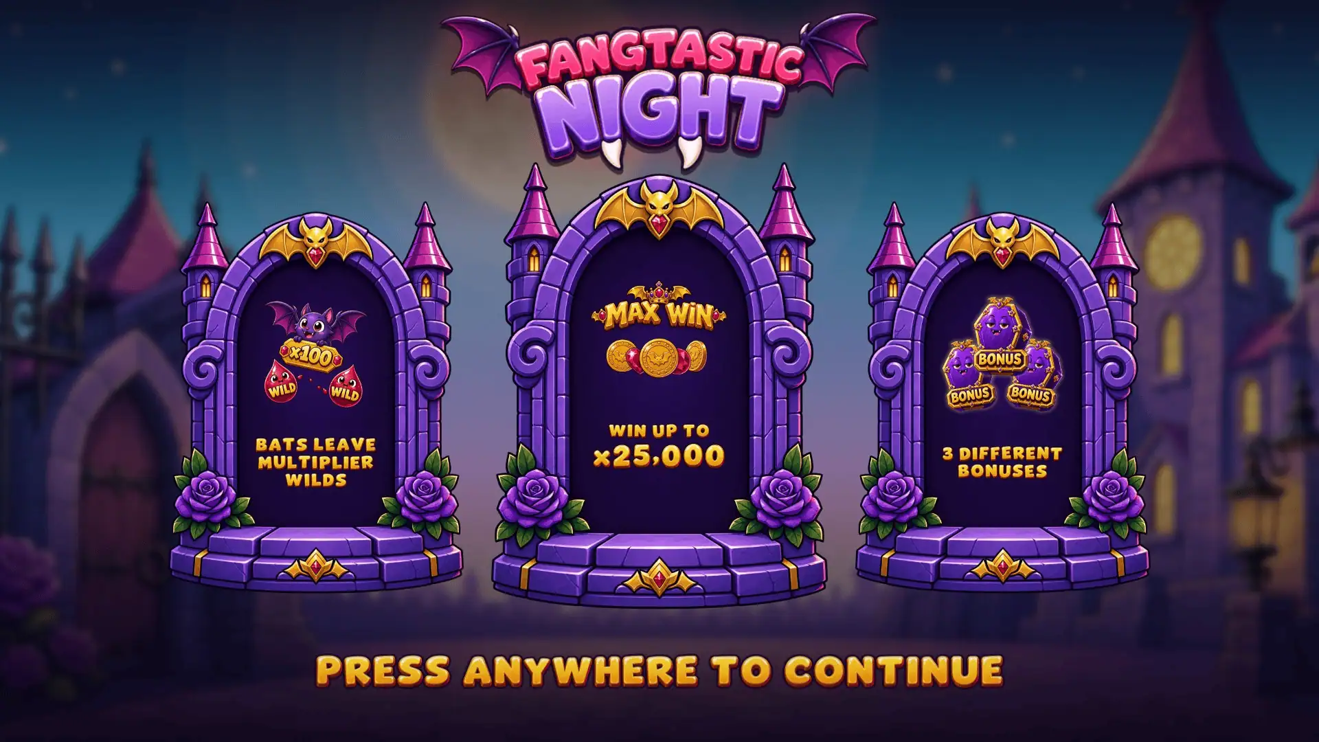 Fangtastic Night slot intro screen