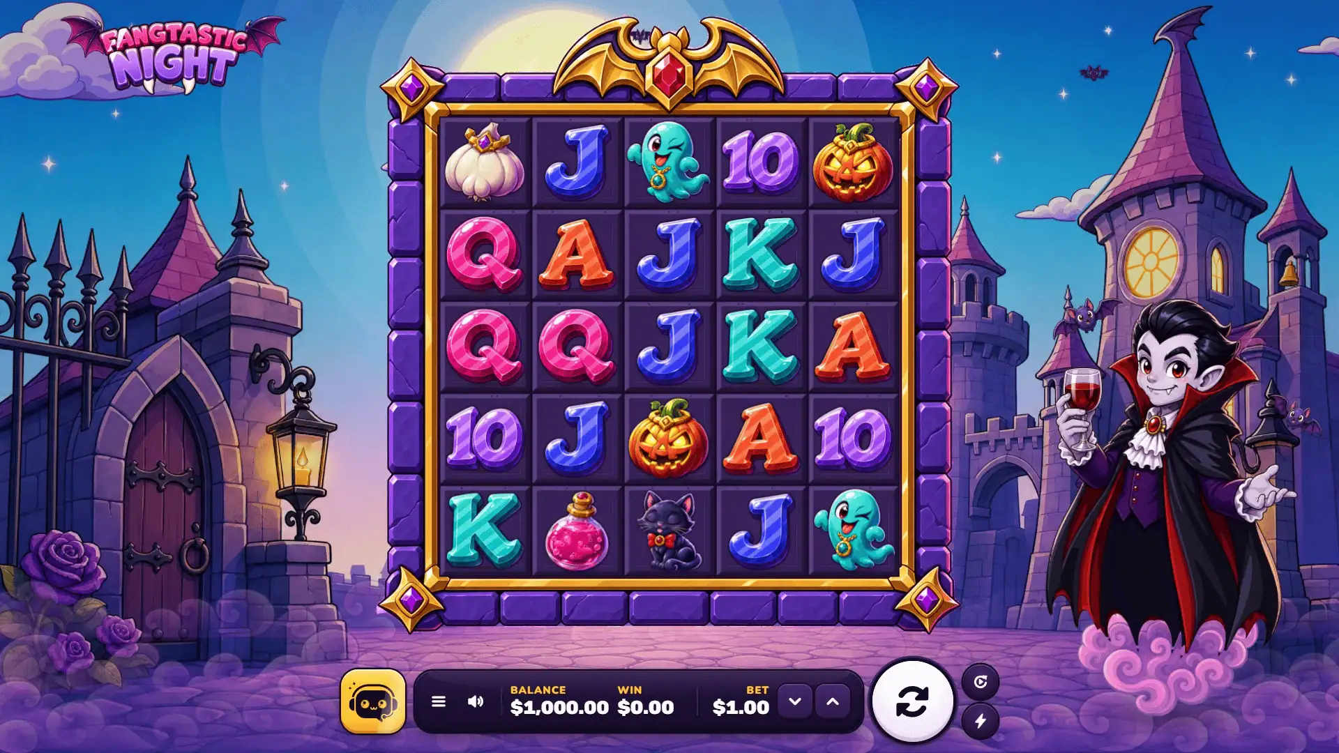 Fangtastic Night slot gameplay reels