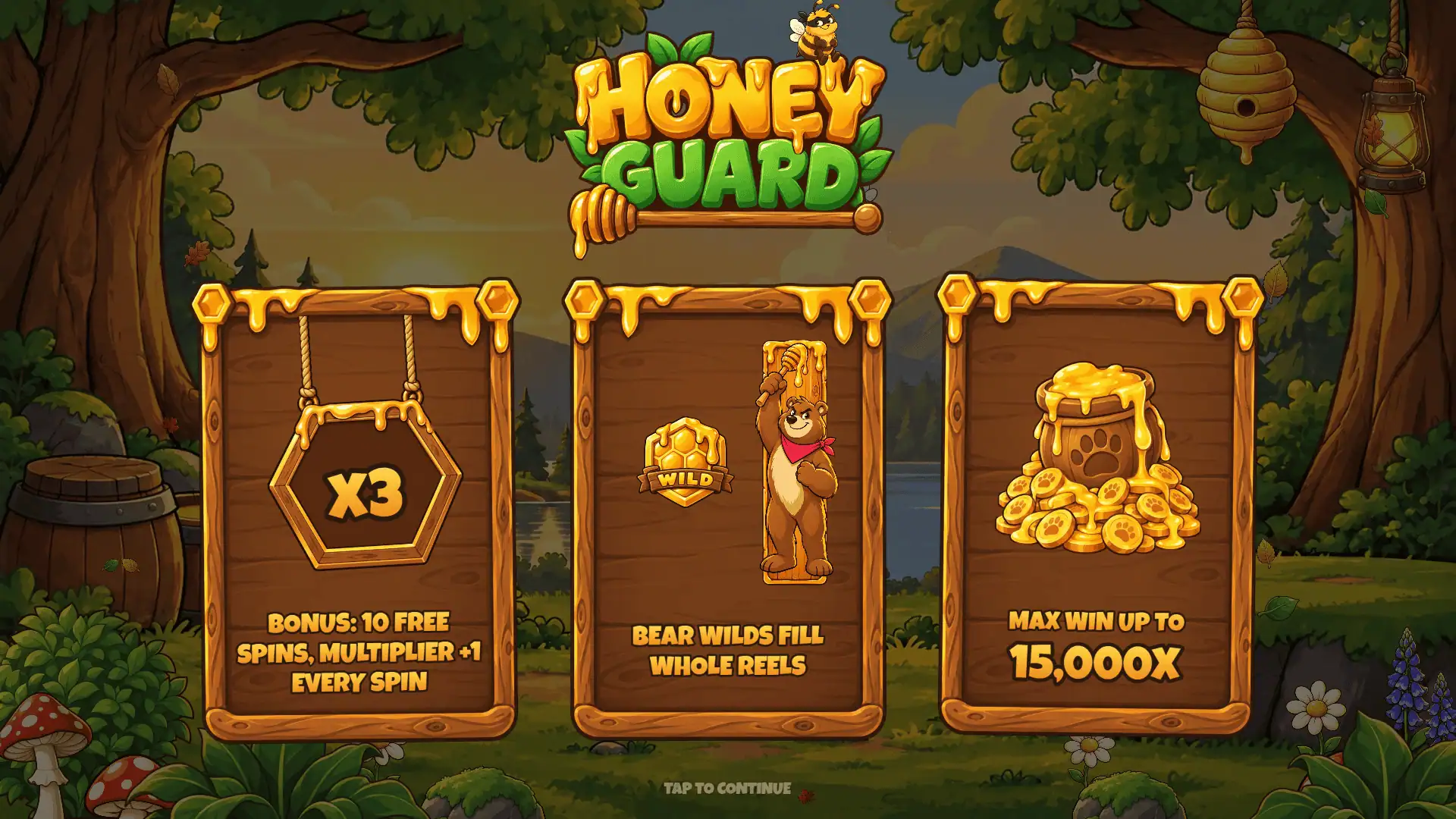 Honey Guard slot intro screen