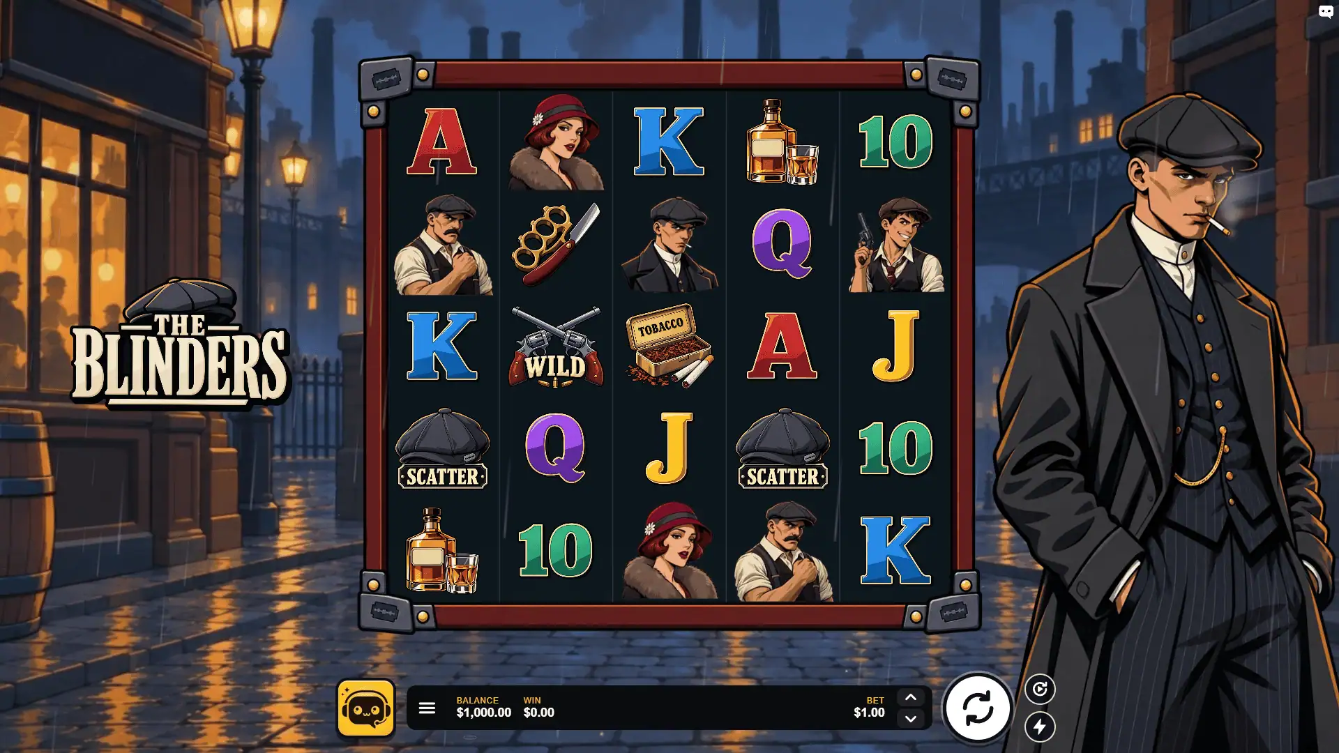 The Blinders slot gameplay reels