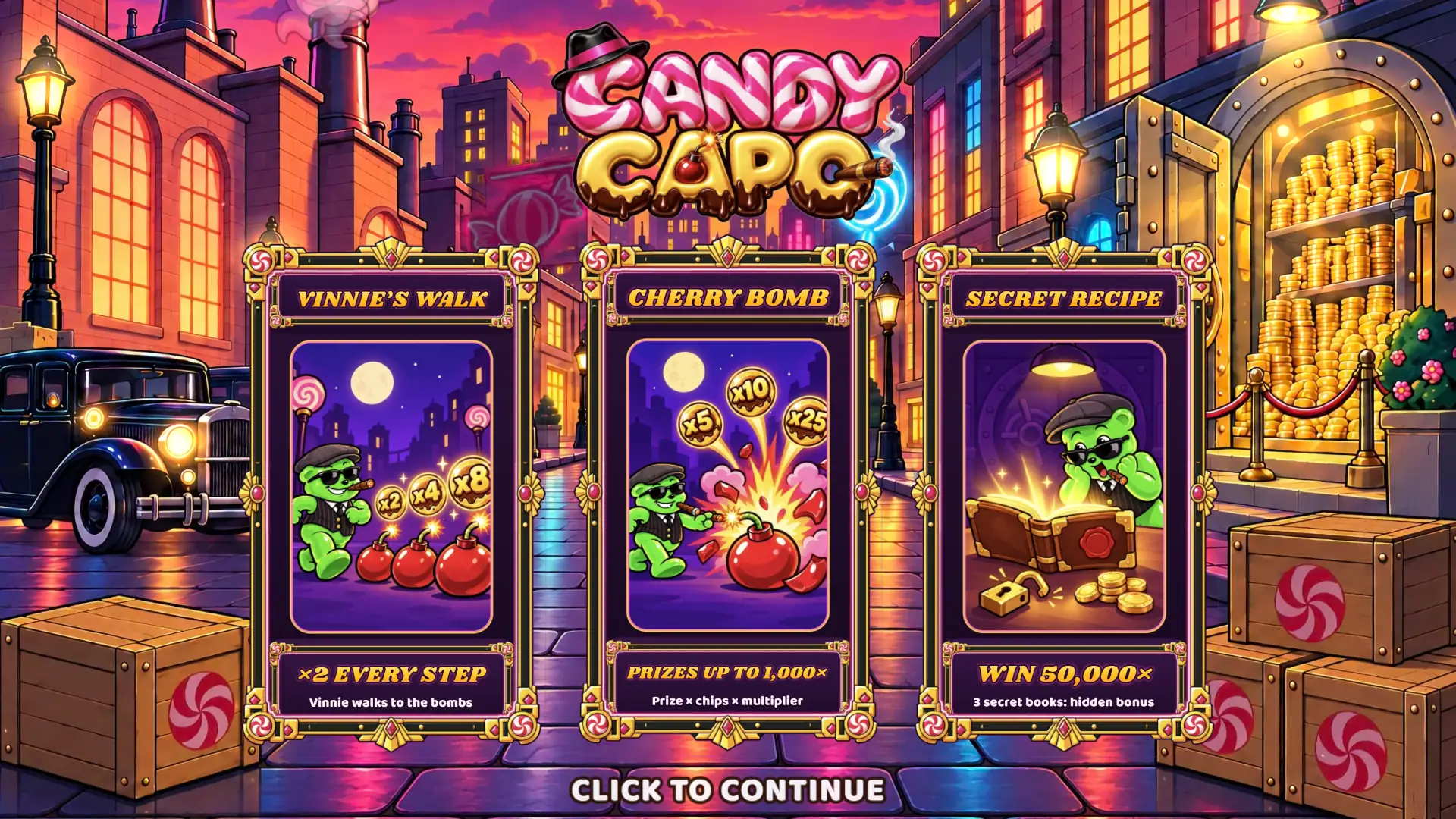 Candy Capo slot intro screen