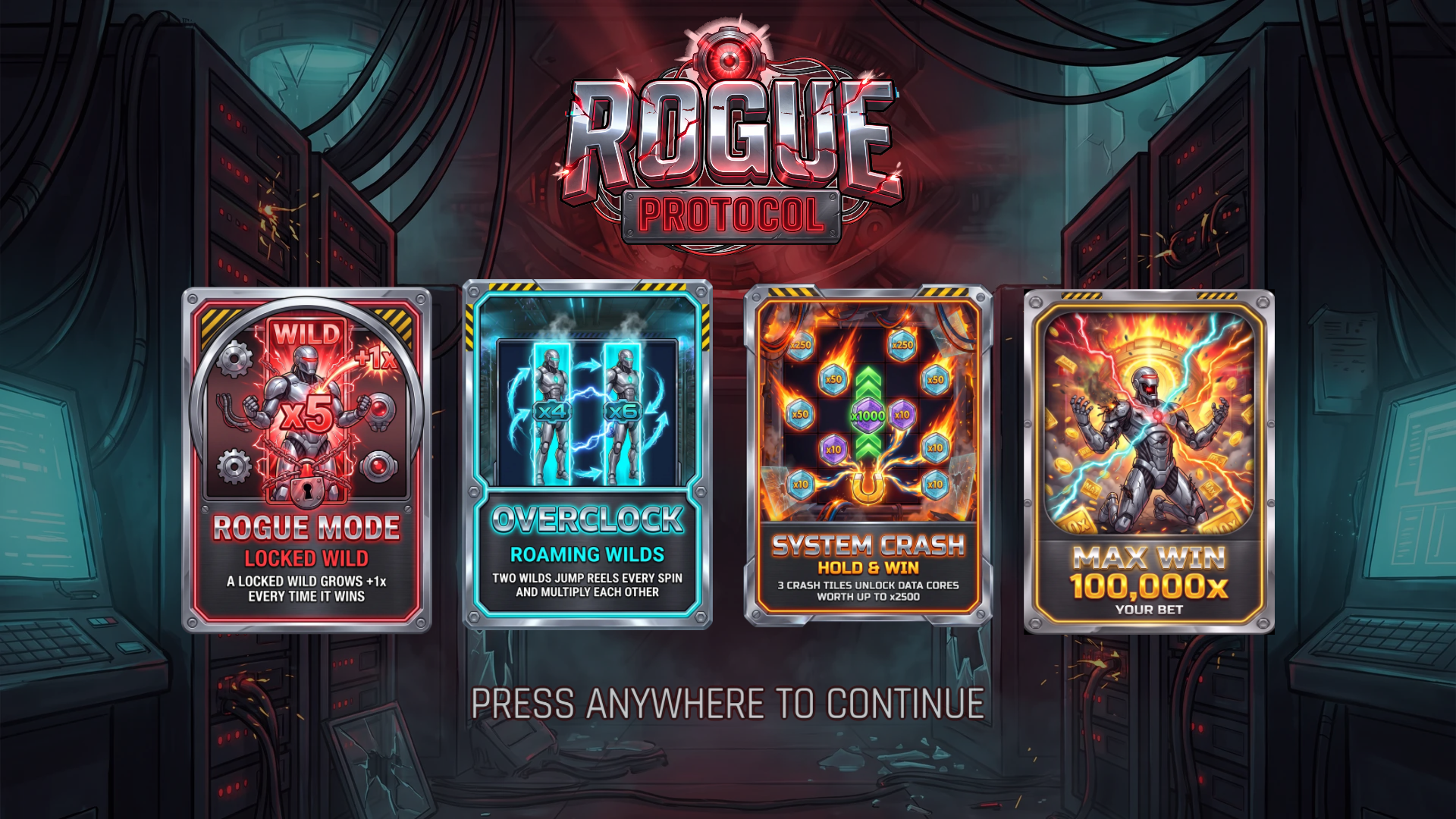 Rogue Protocol slot intro screen