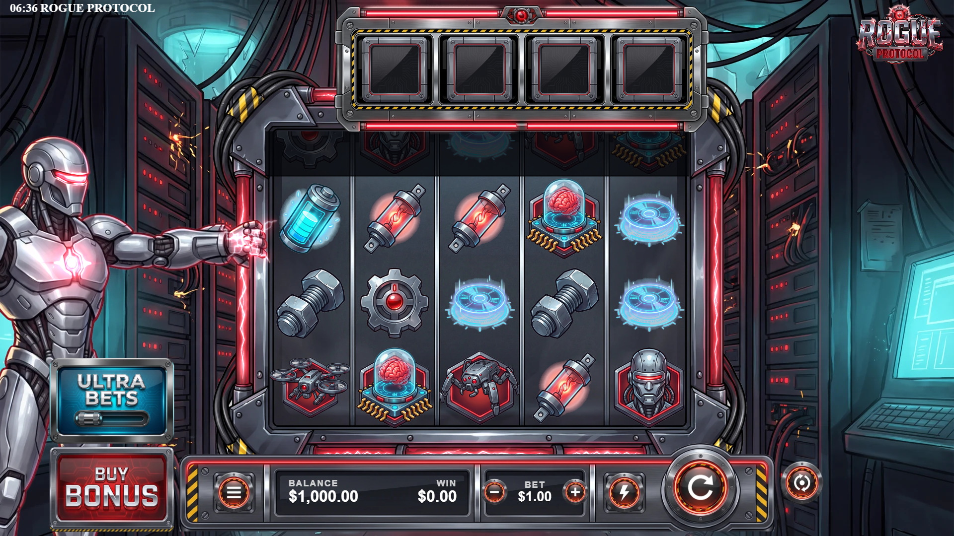 Rogue Protocol slot gameplay reels