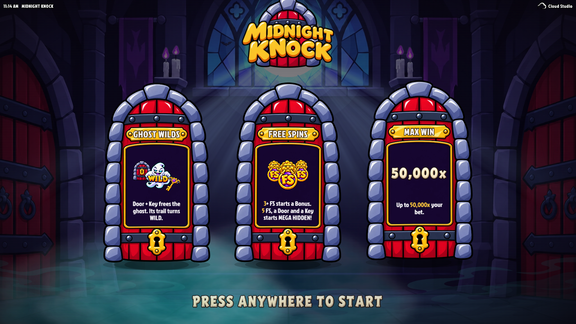 Midnight Knock slot intro screen