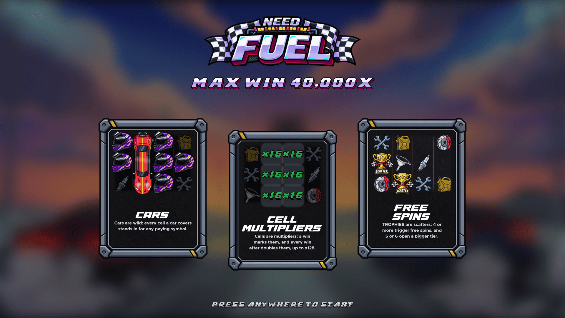 Need Fuel slot intro screen