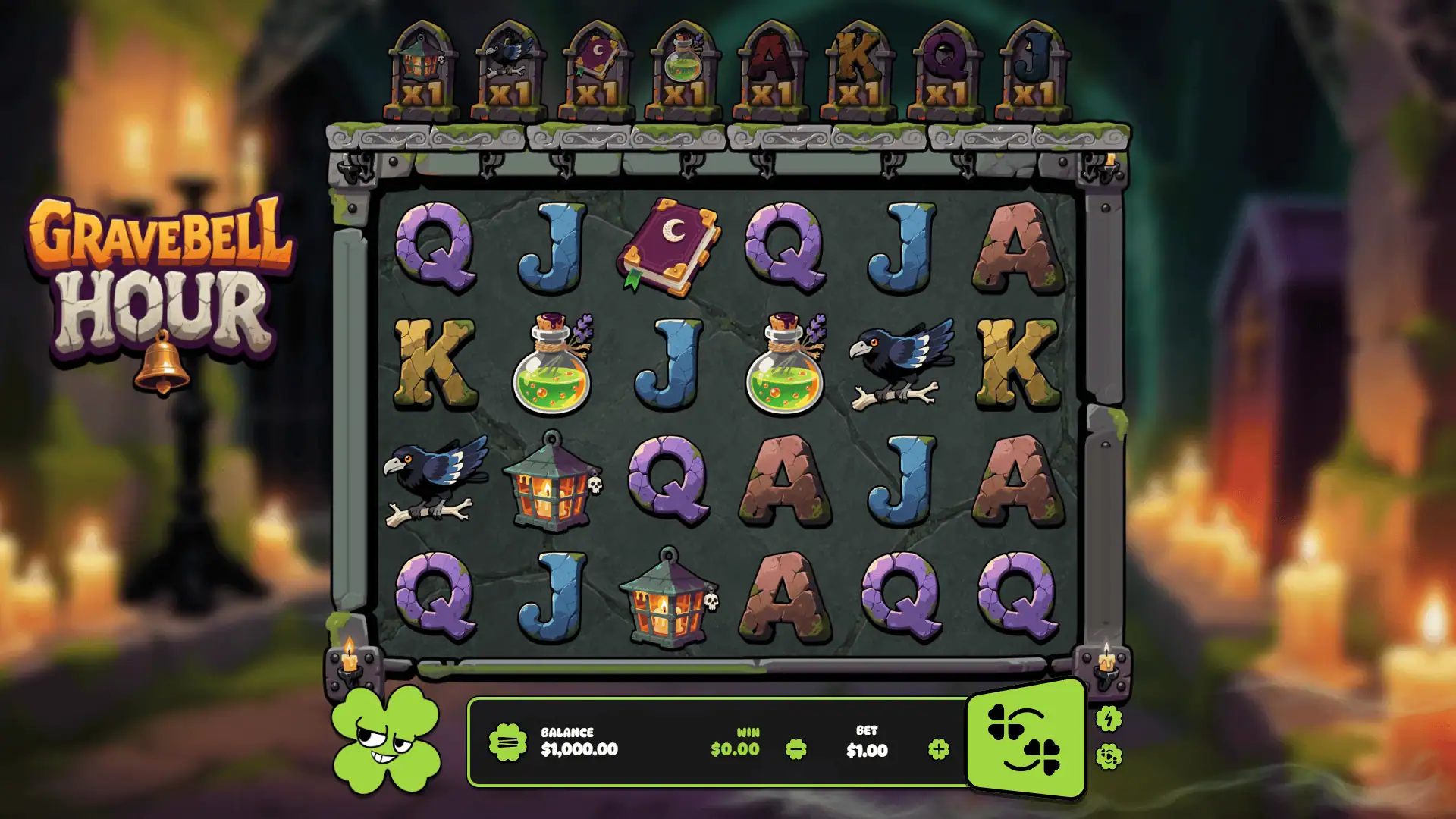 Gravebell Hour slot gameplay reels