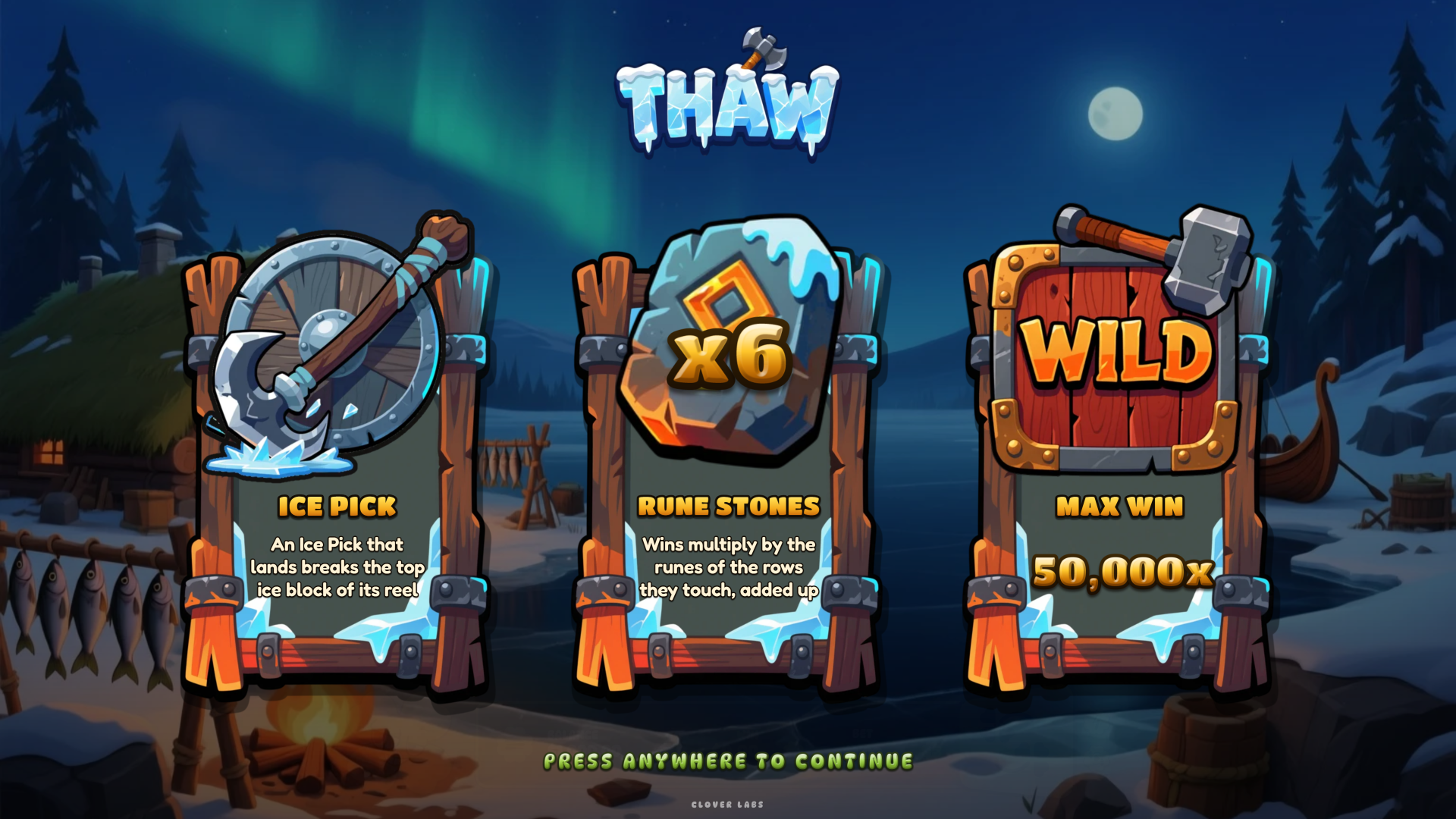 Thaw slot intro screen