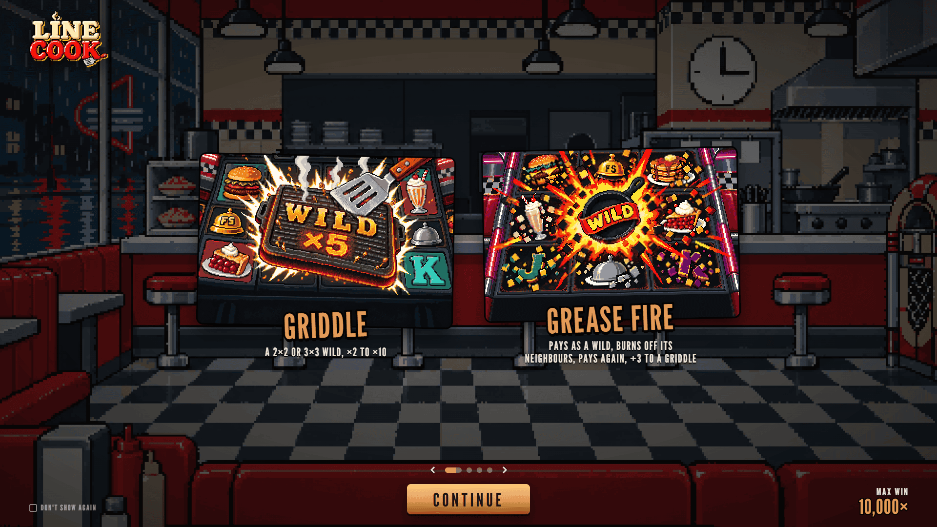 Line Cook slot intro screen