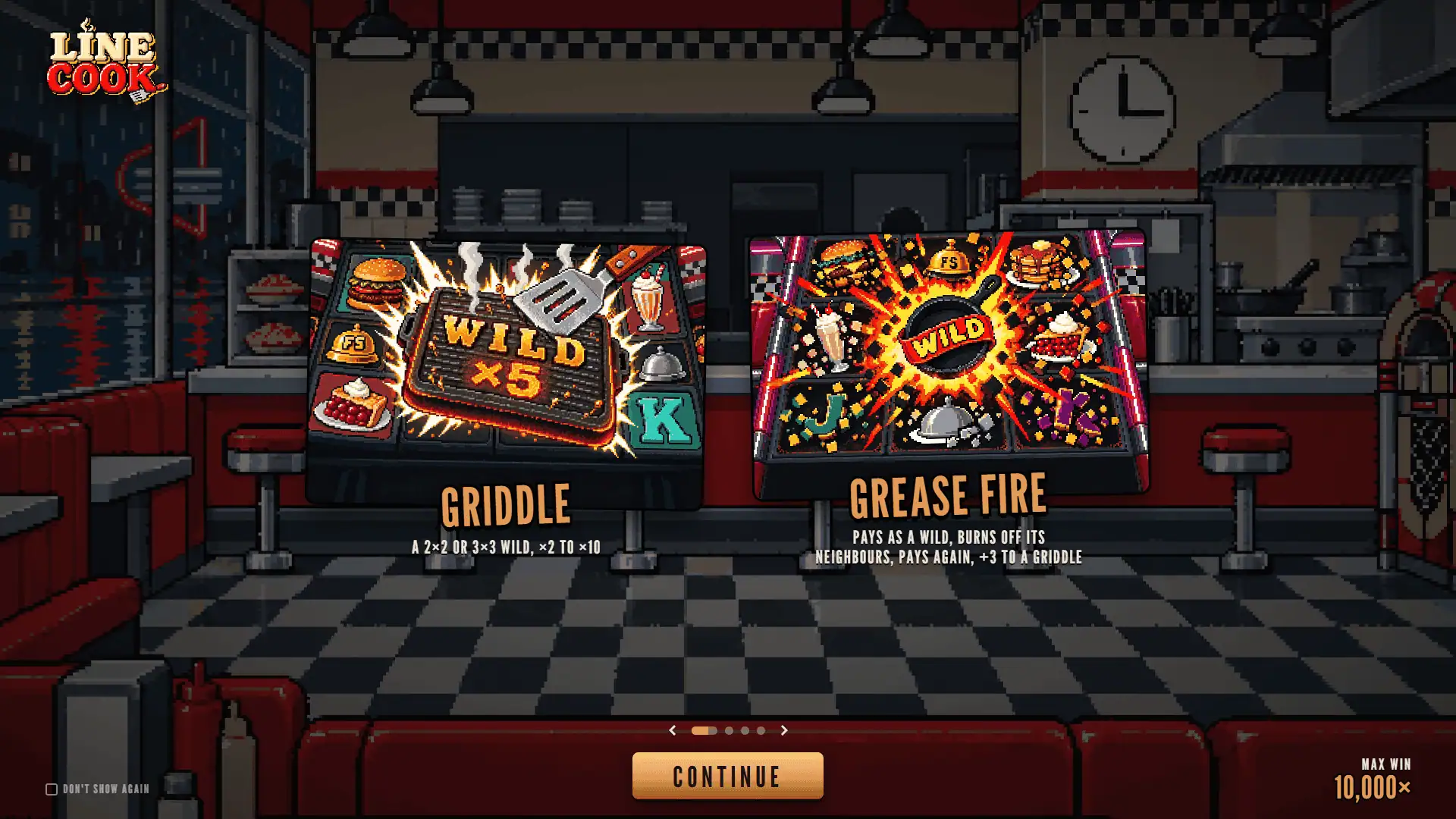 Line Cook slot intro screen