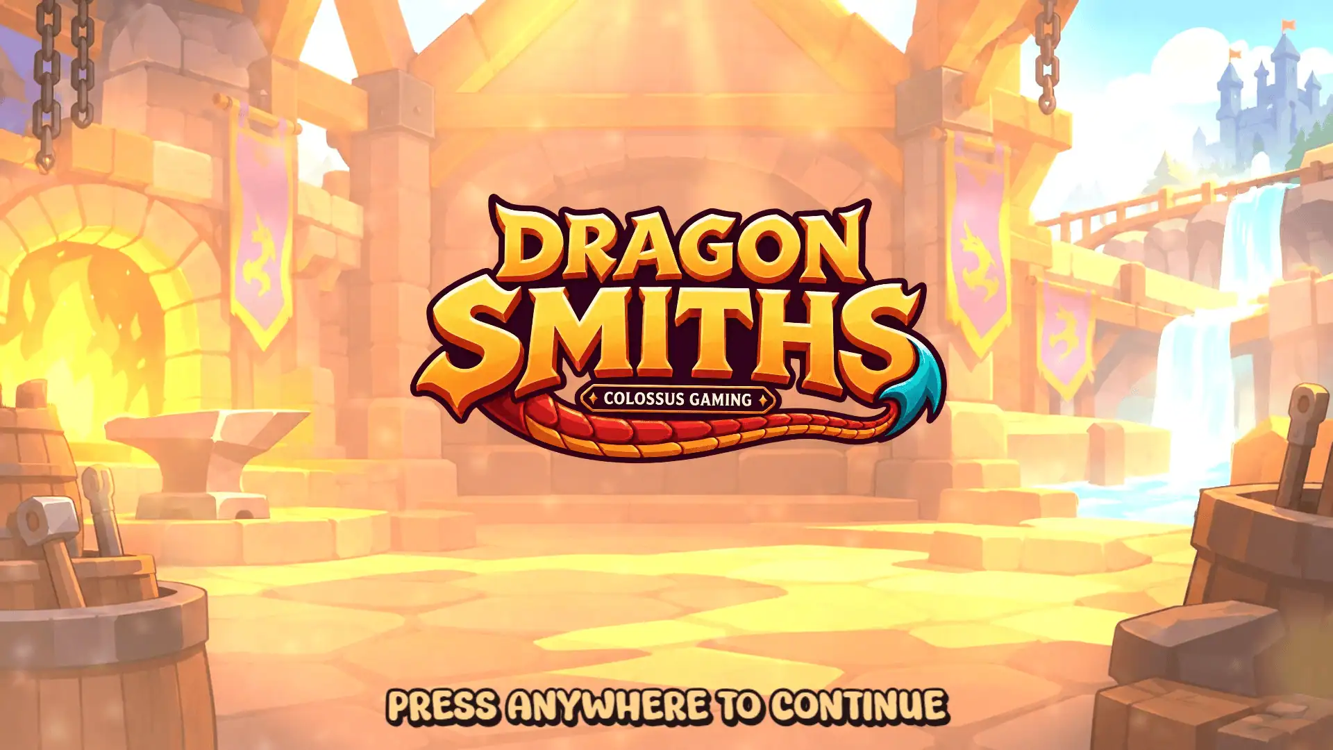 Dragon Smiths slot intro screen
