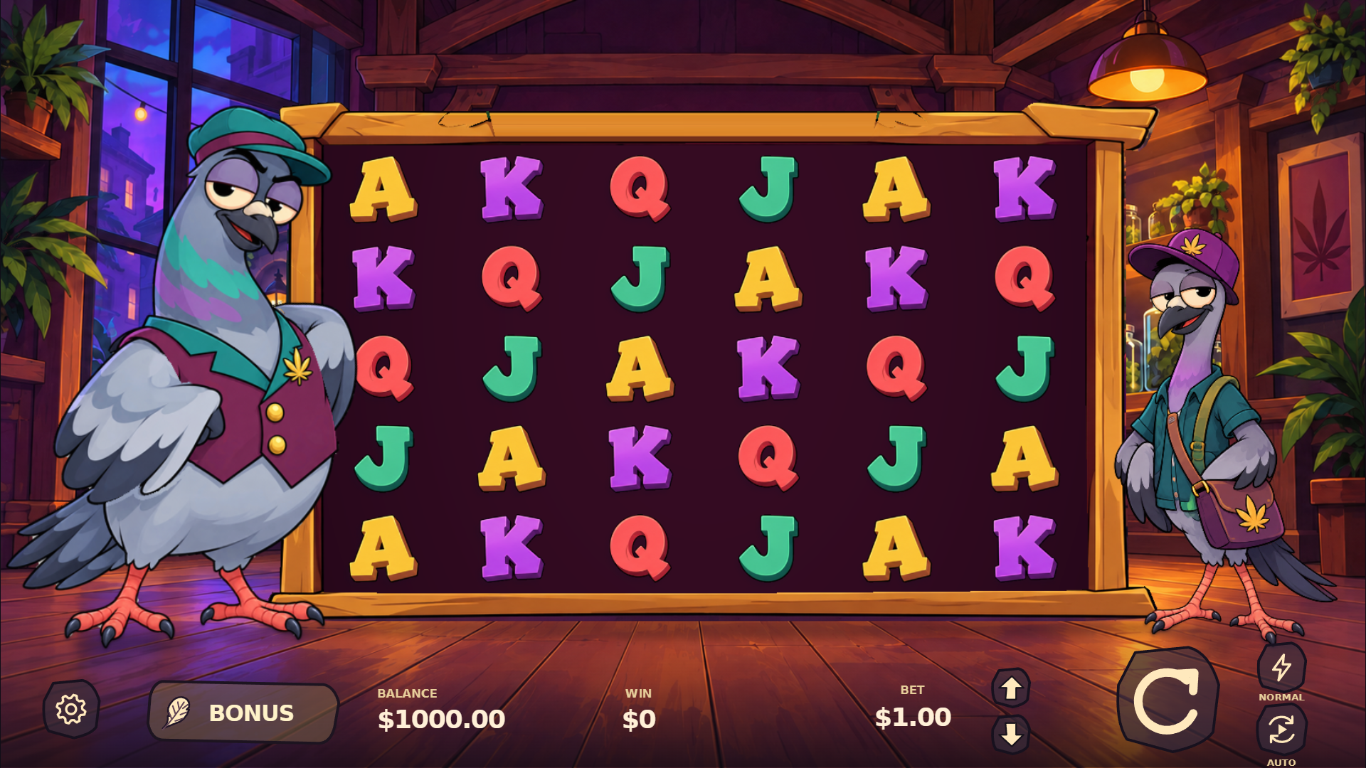 Ganjions slot gameplay reels