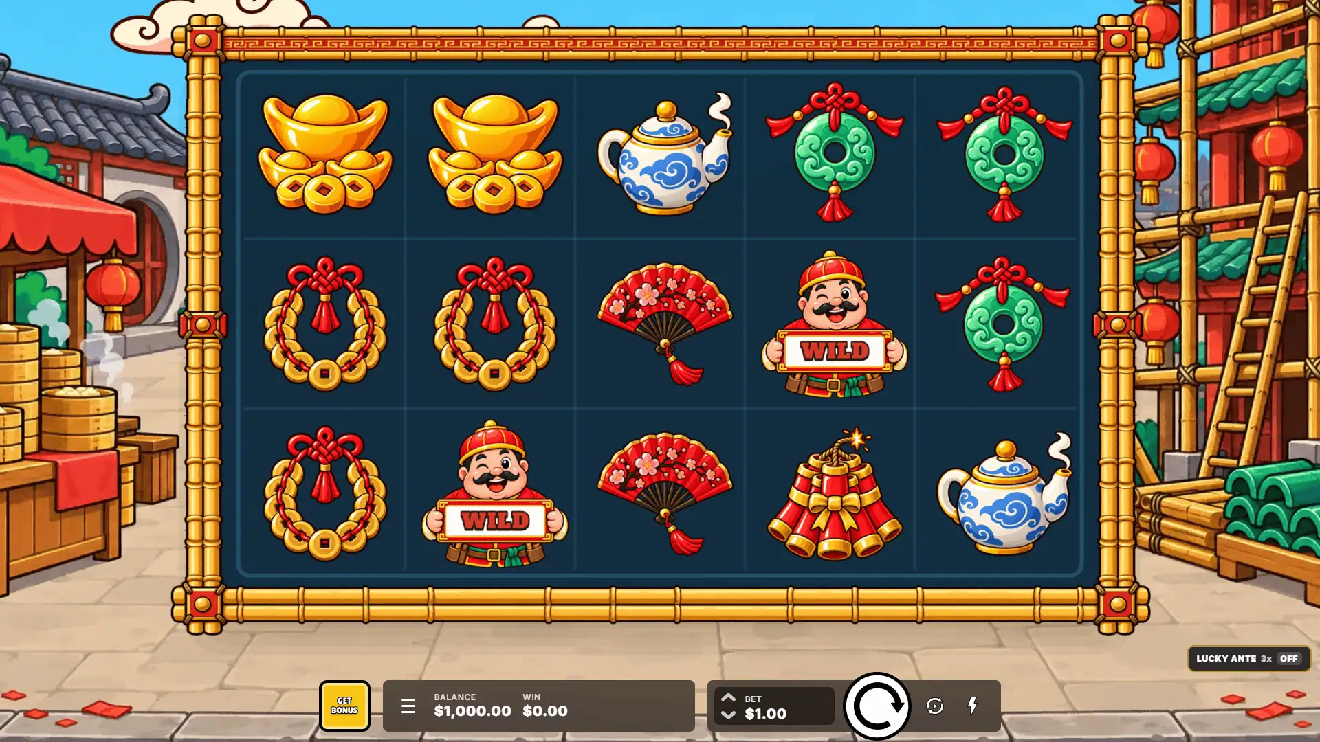 Lucky slot gameplay reels