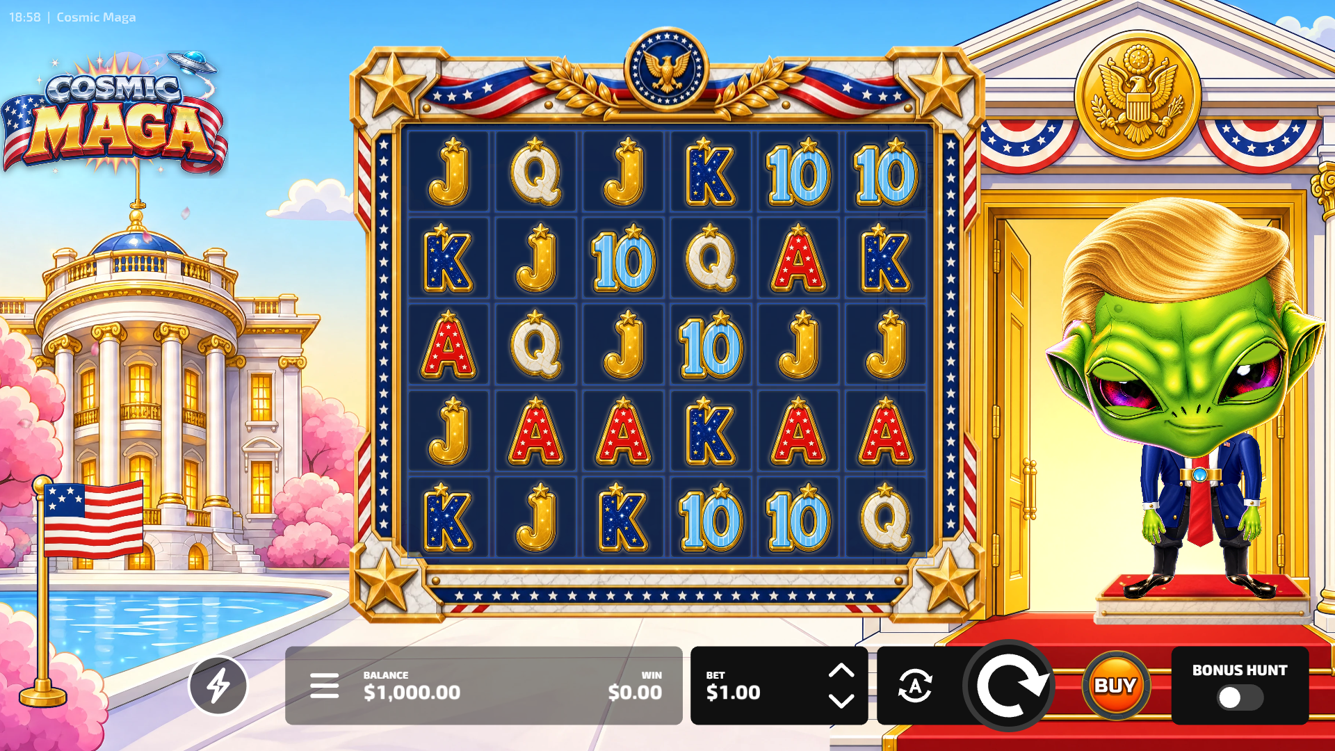 Cosmic Maga slot gameplay reels