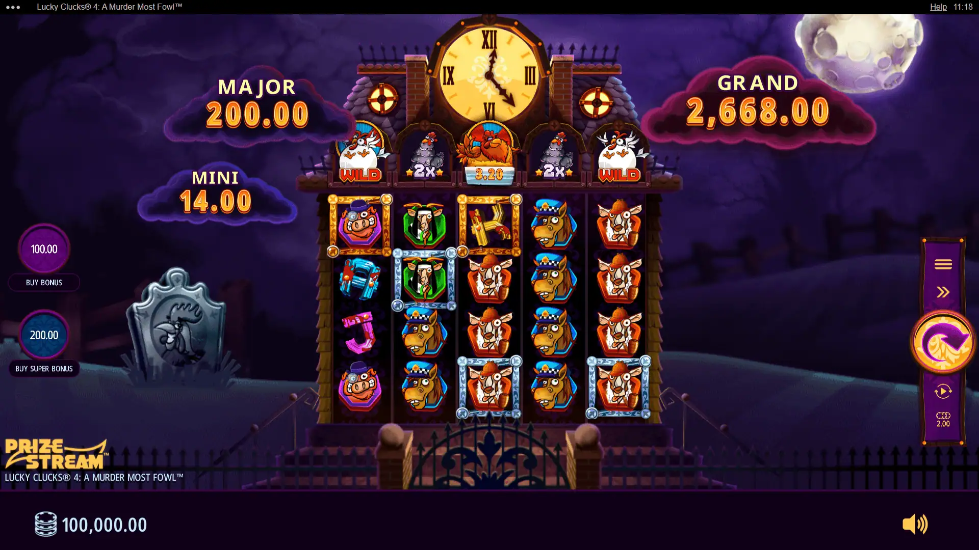 Lucky Clucks 4: A Murder Most Fowl slot gameplay reels