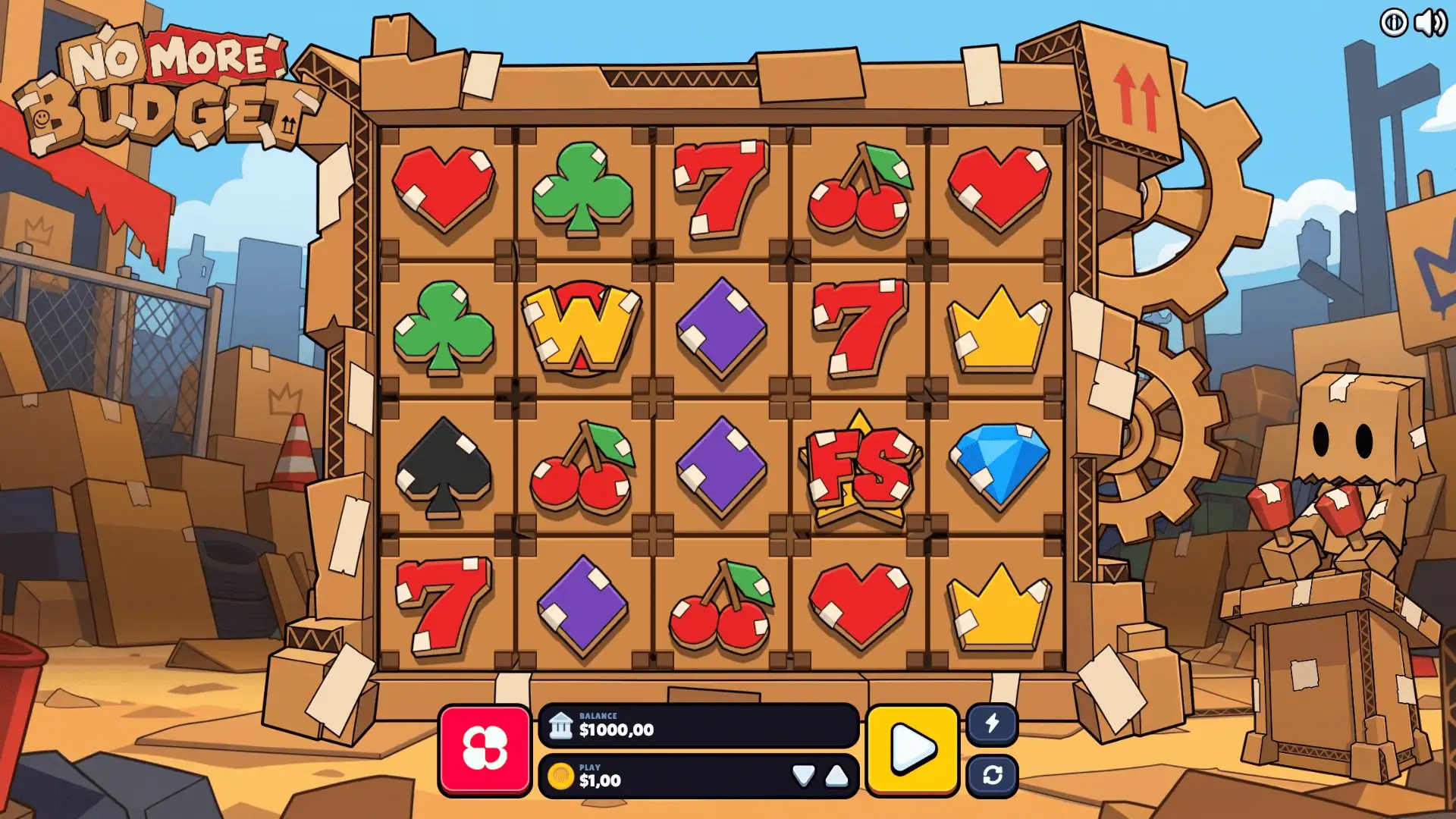 No More Budget slot gameplay reels