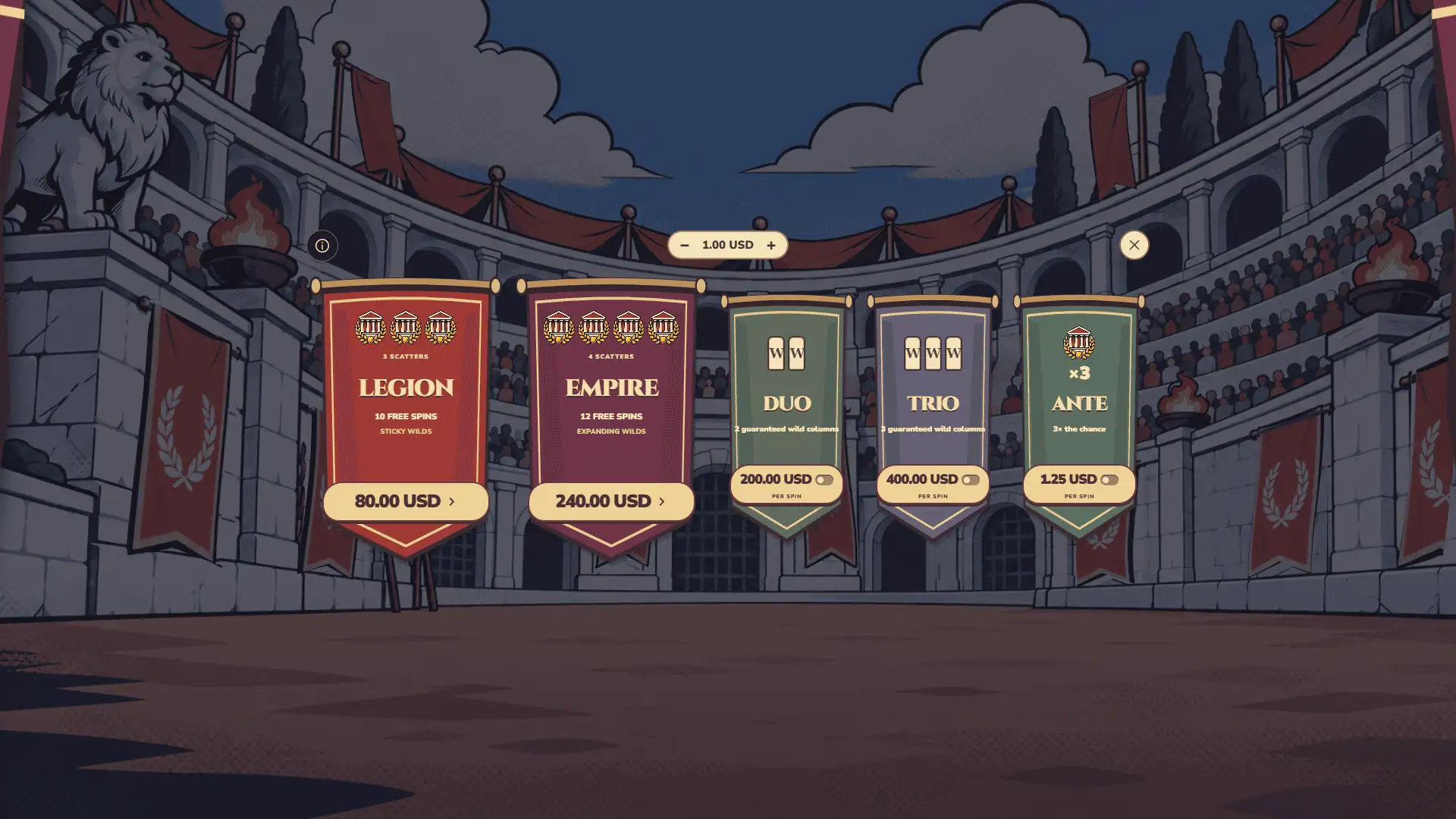 Imperium bonus buy menu