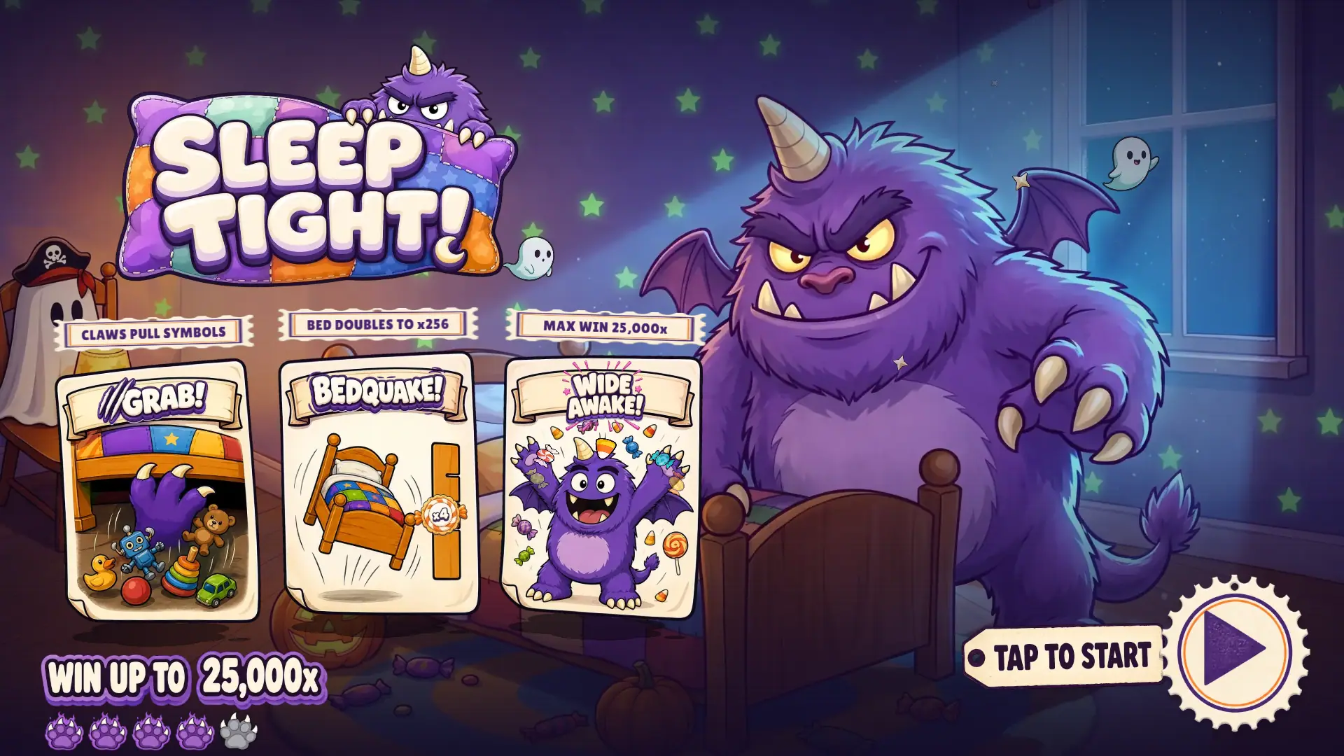 Sleep Tight! slot intro screen