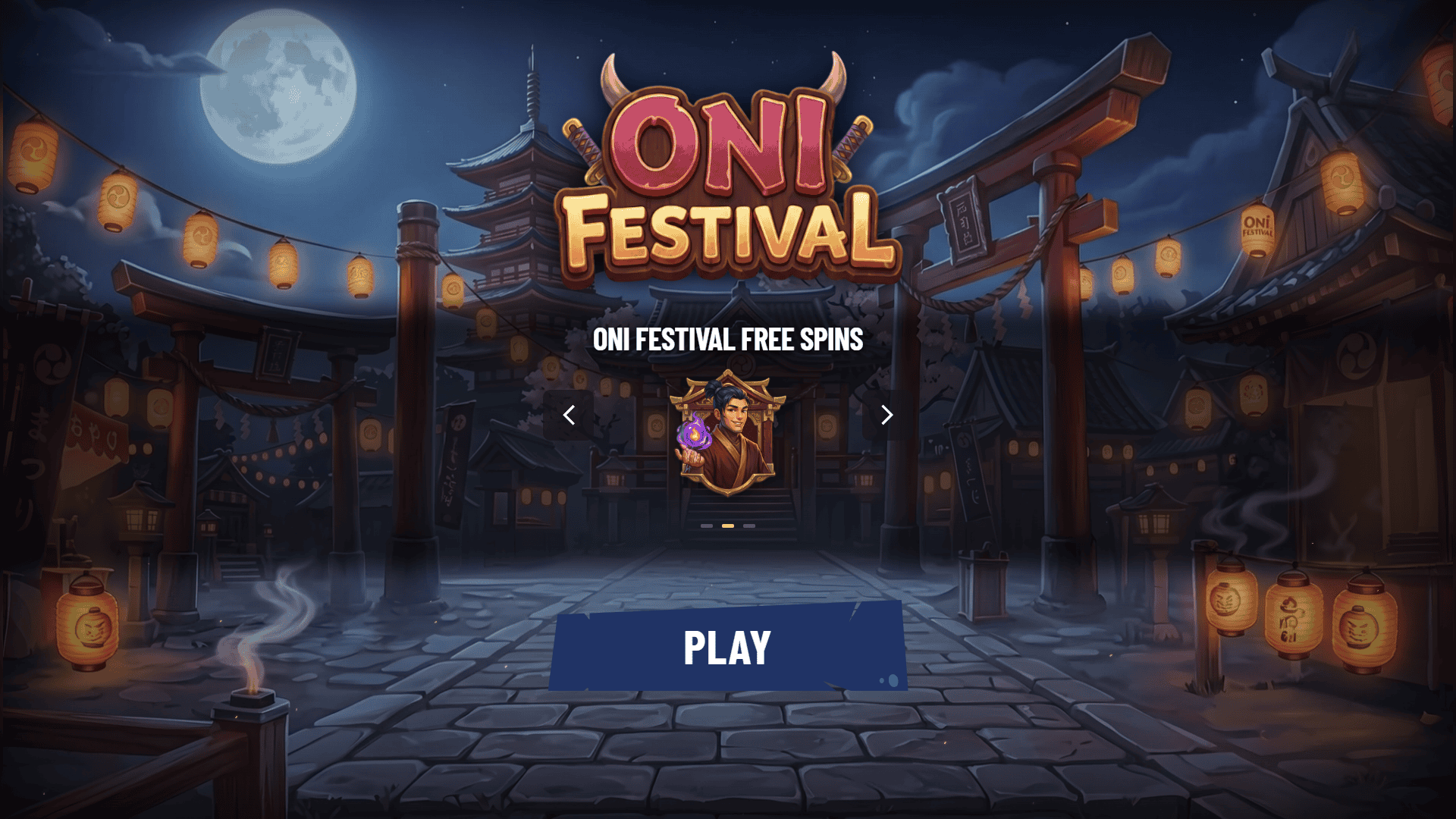 Oni Festival slot intro screen
