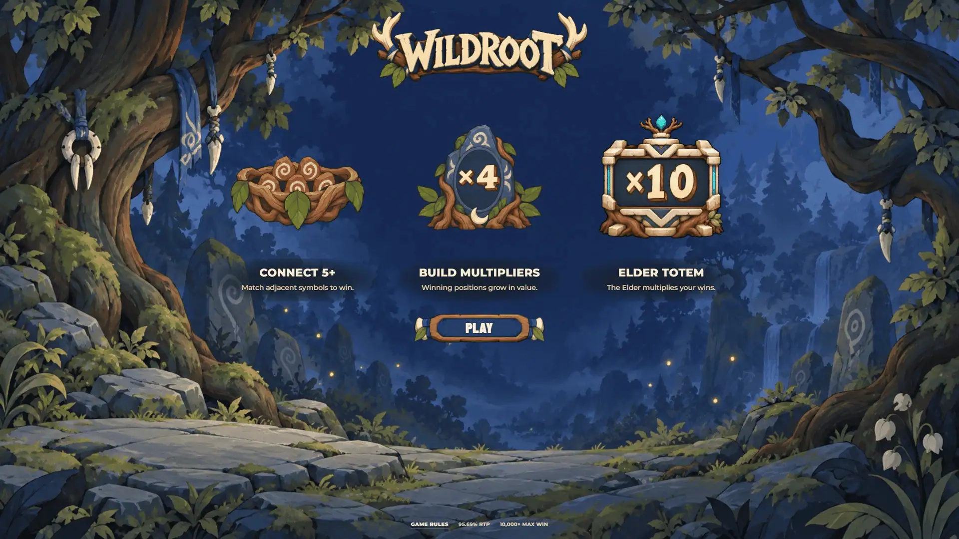 Wild Root slot intro screen