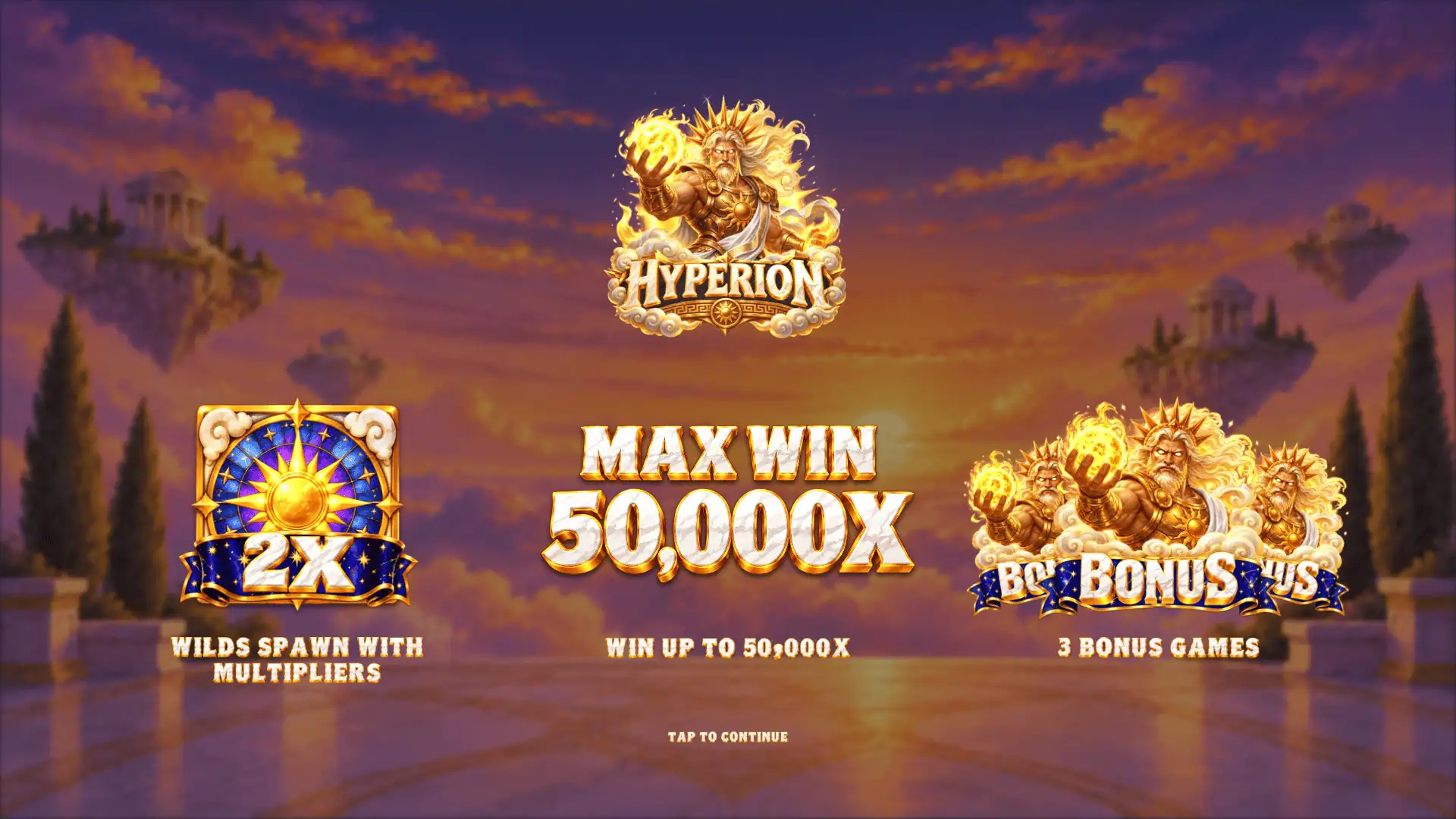 Hyperion slot intro screen