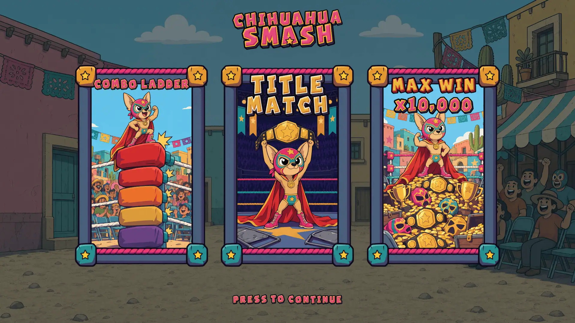 Chihuahua Smash slot intro screen