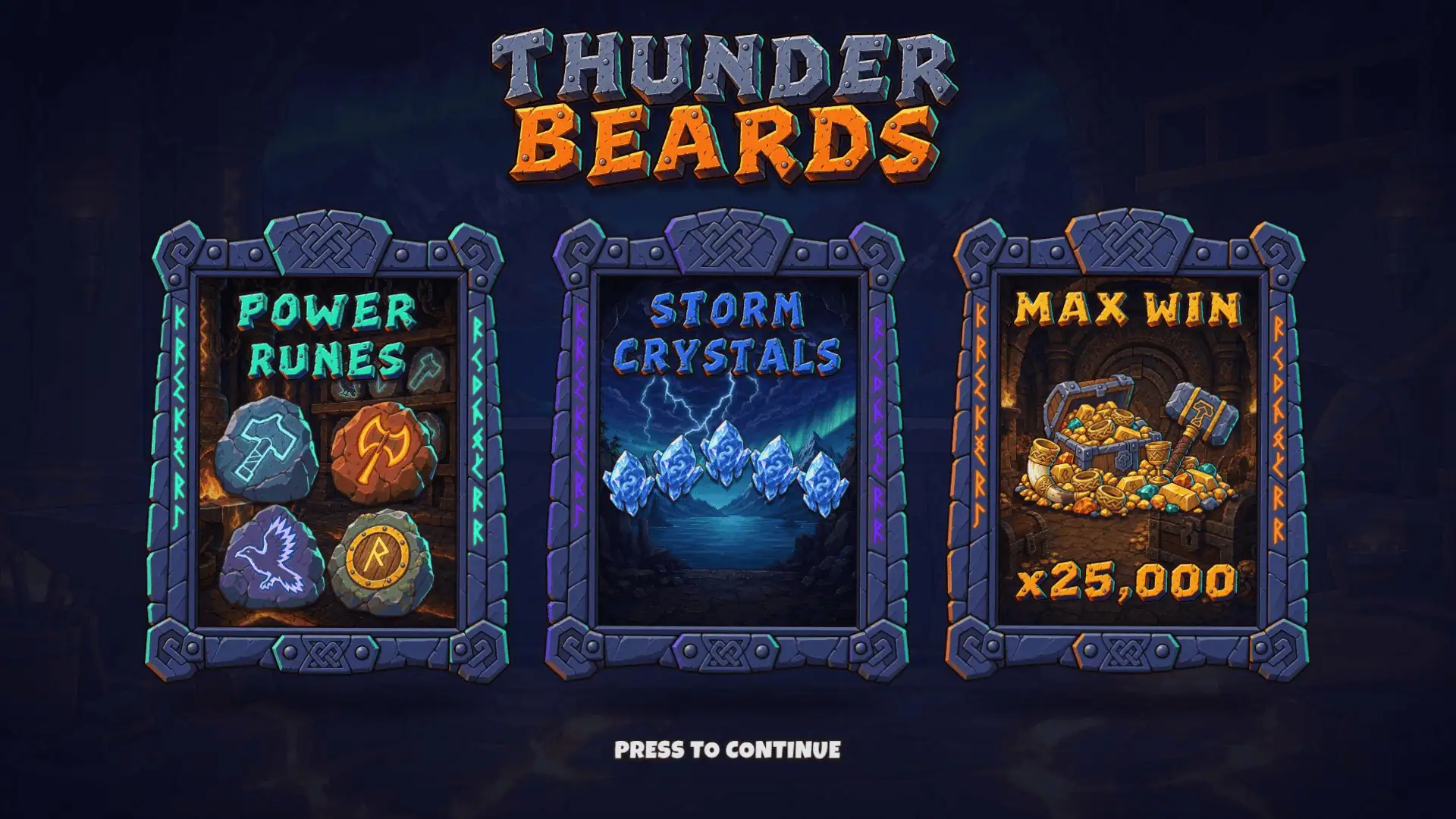 Thunder Beards slot intro screen