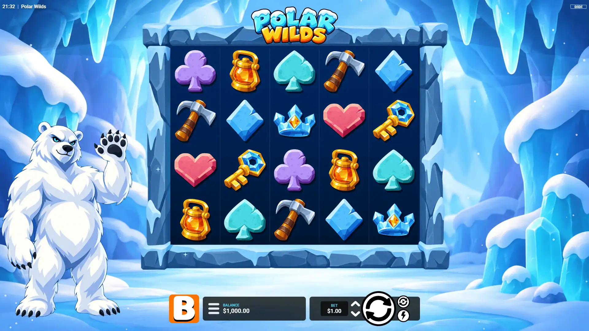 Polar Wilds slot gameplay reels