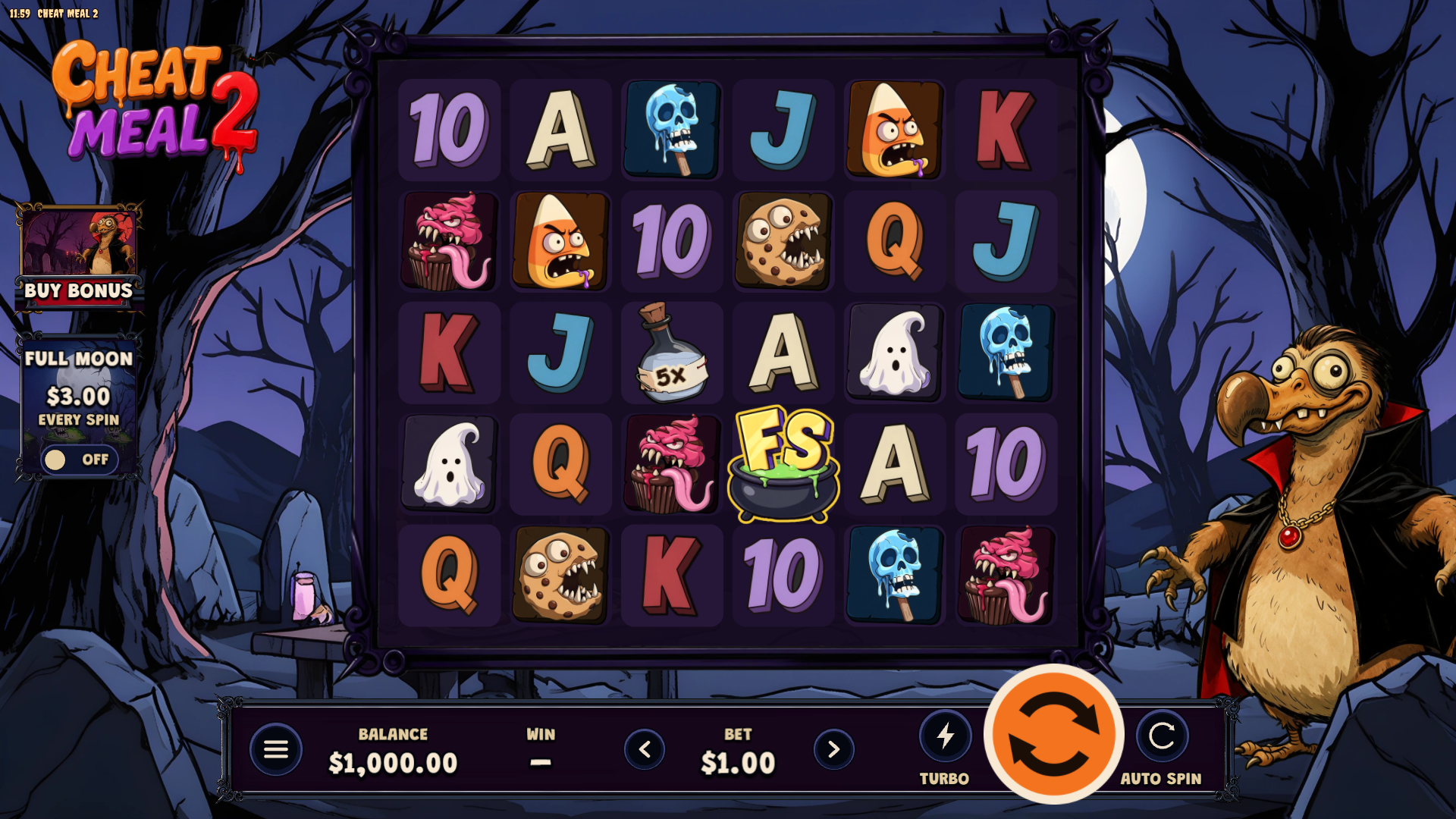 Cheat Meal 2 slot gameplay reels