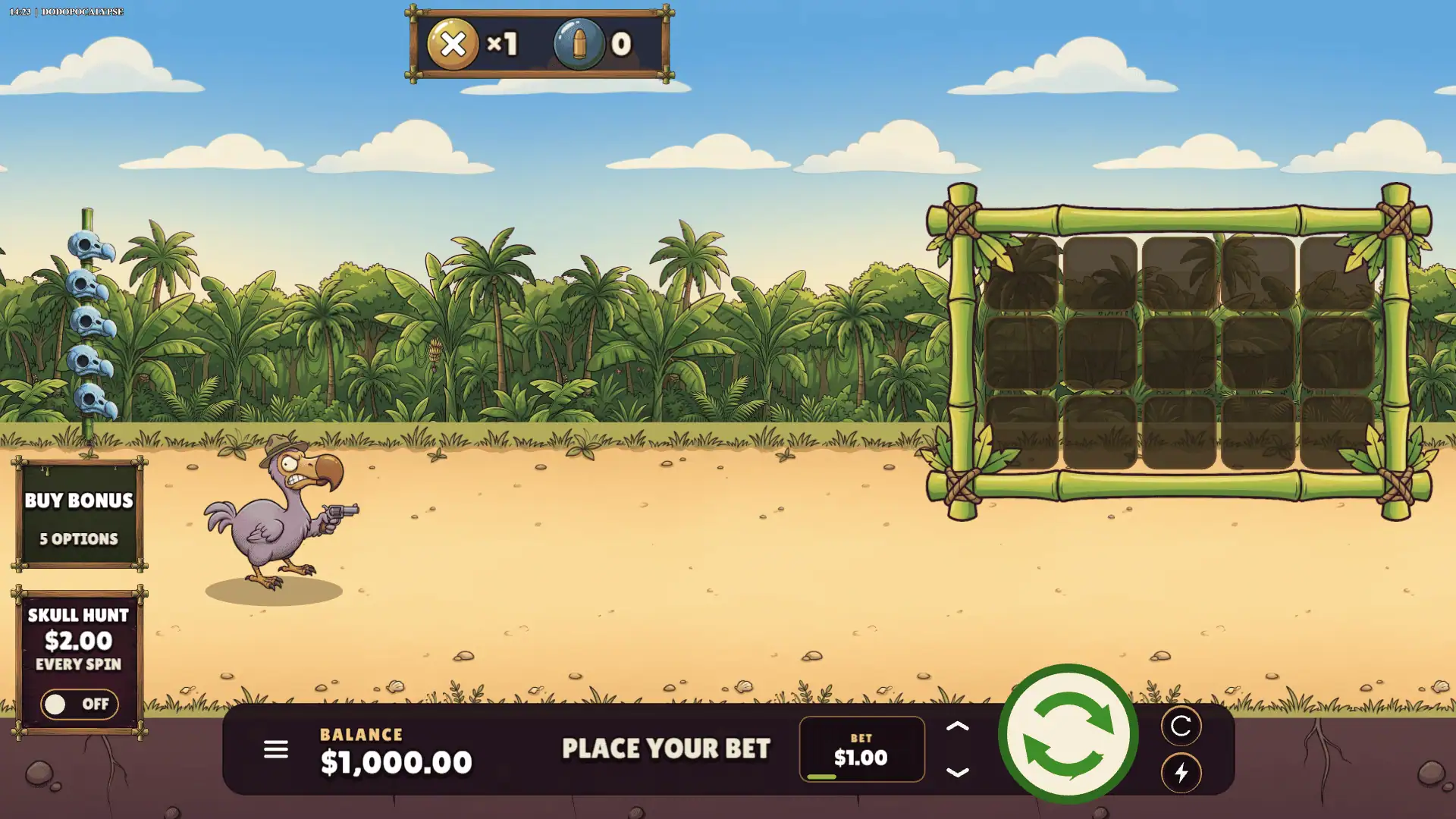 Dodopocalypse slot gameplay reels