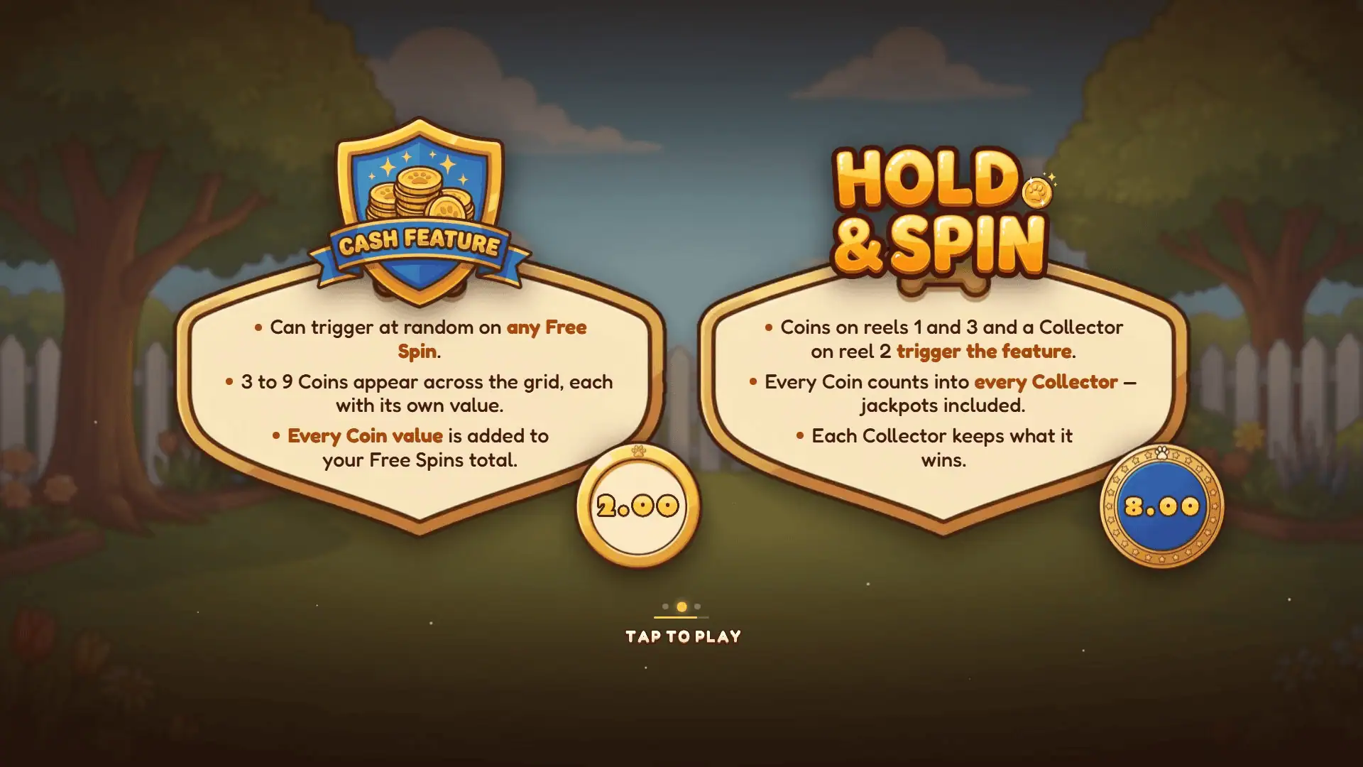 Paw Street Payday slot intro screen