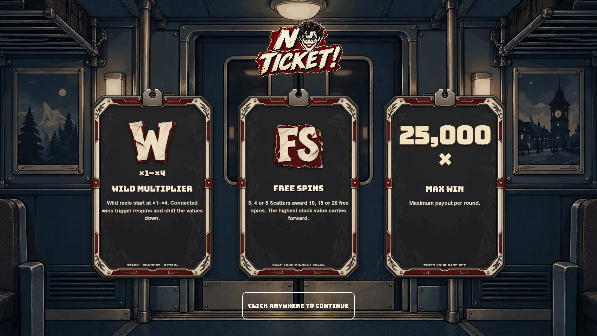 No Ticket! slot intro screen