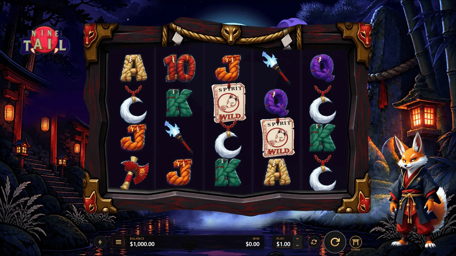 Nine Tail slot gameplay reels