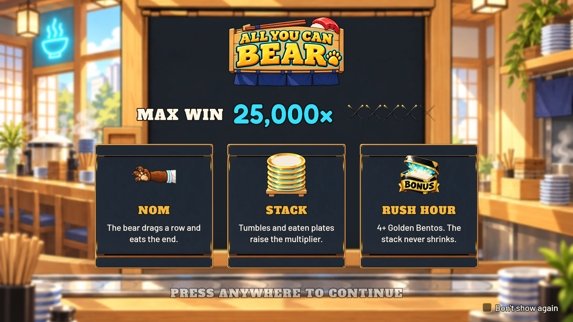 All You Can Bear slot intro screen