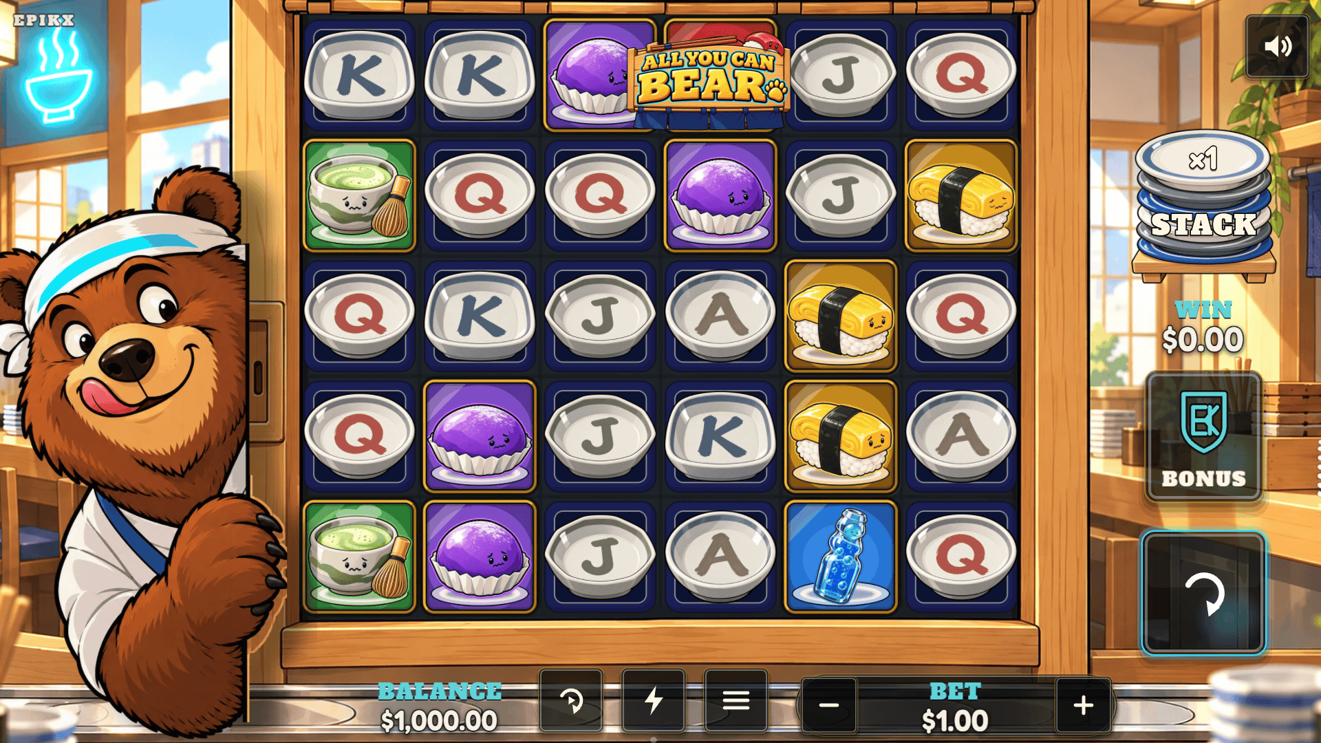 All You Can Bear slot gameplay reels