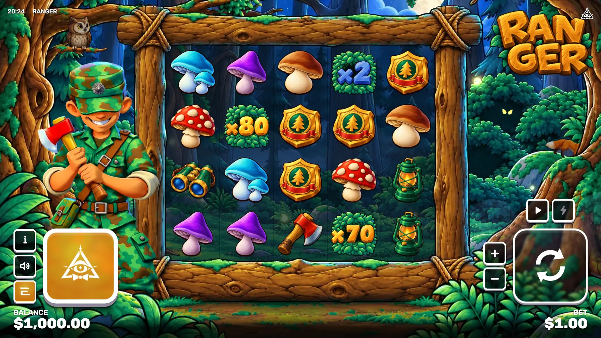 Ranger slot gameplay reels