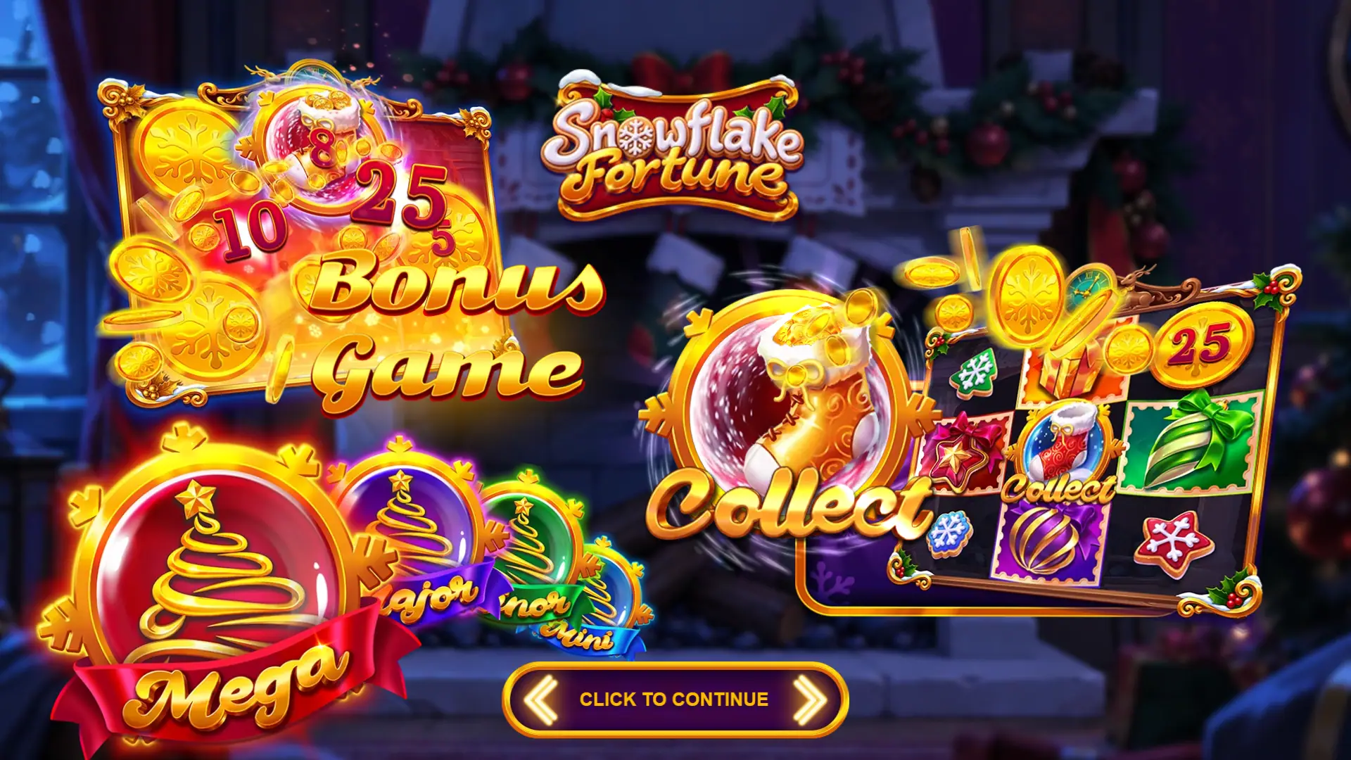 Snowflake Fortune slot intro screen