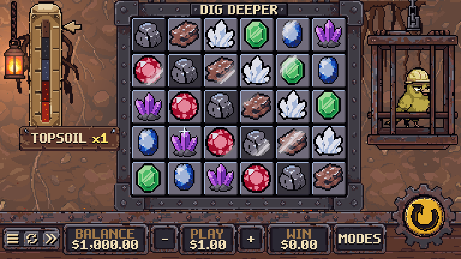 Dig Deeper slot gameplay reels