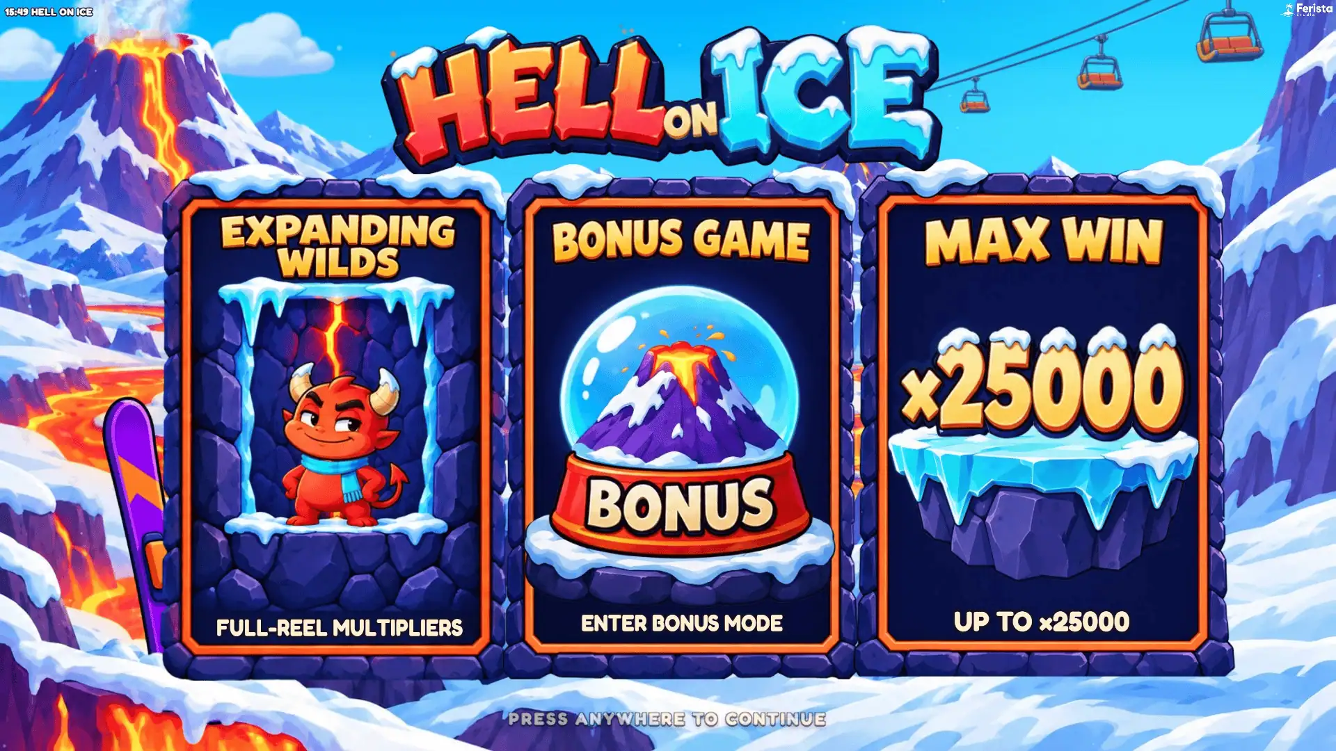 Hell on Ice slot intro screen