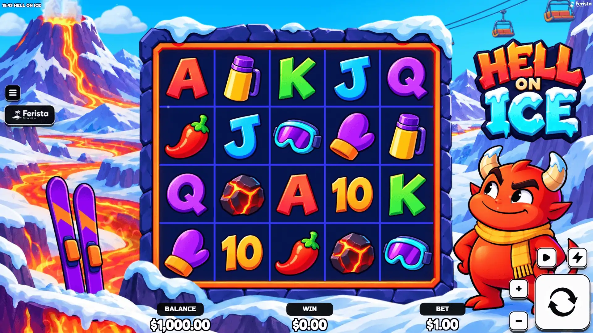 Hell on Ice slot gameplay reels