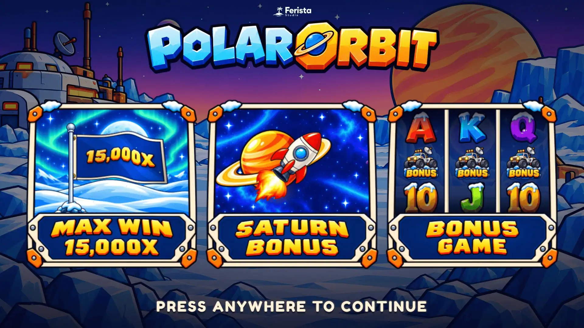 Polar Orbit slot intro screen