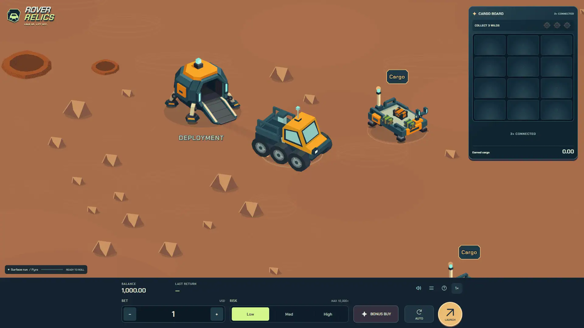 Rover Relics slot gameplay reels