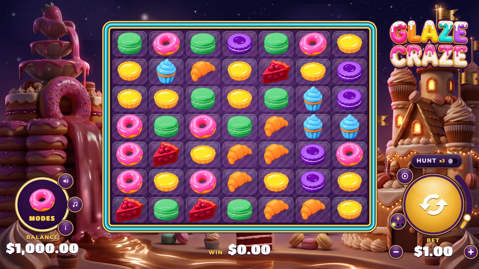 Glaze Craze slot gameplay reels