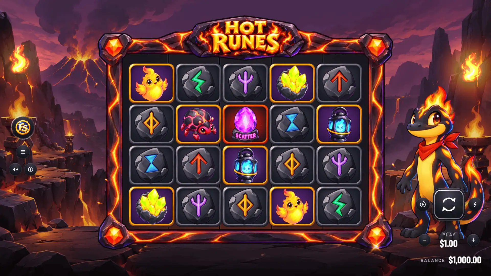 Hot Runes slot gameplay reels
