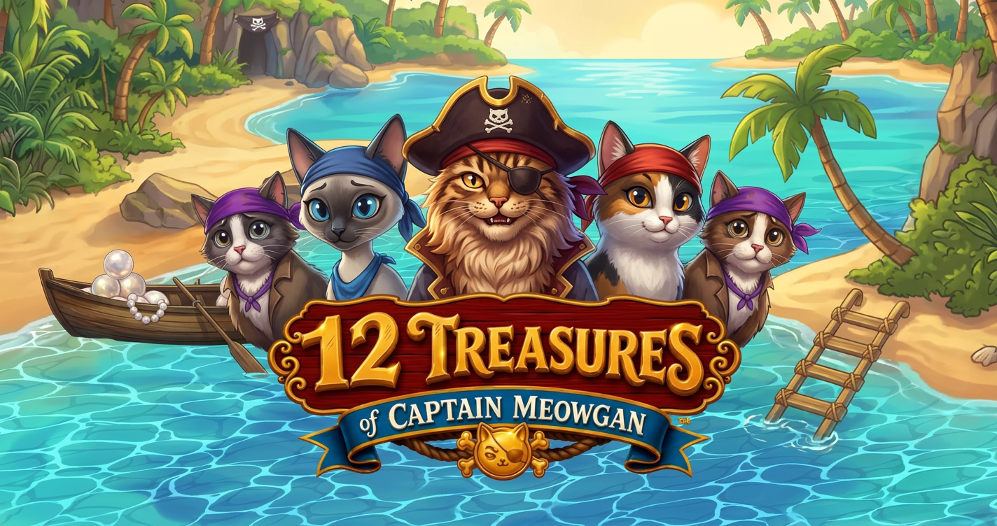 12 Treasures of Captain Meowgan Slot Demo by Gameburger Studios slot cover image