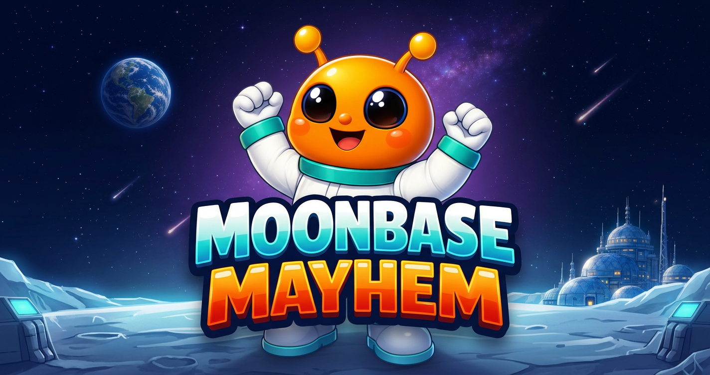 Moonbase Mayhem Slot Demo by Gaming Vault slot cover image
