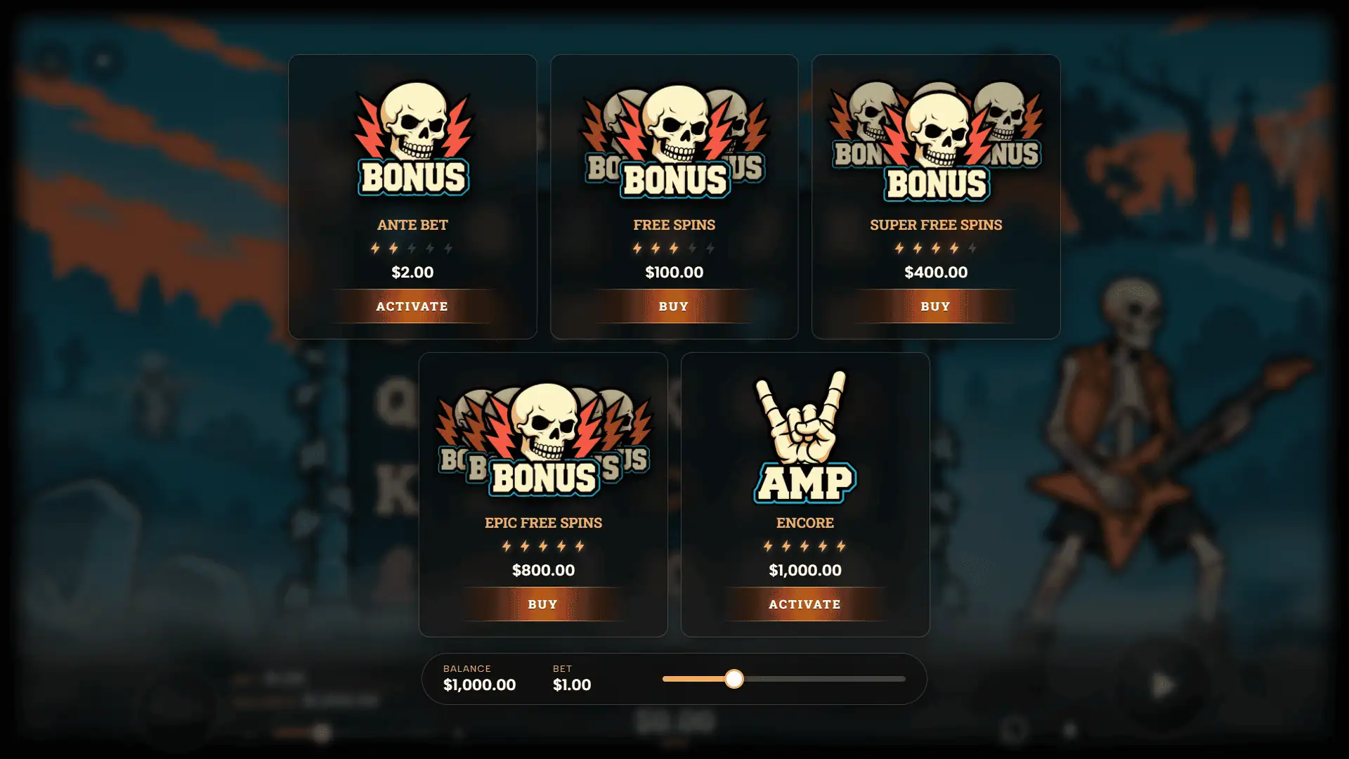 Shred bonus buy menu
